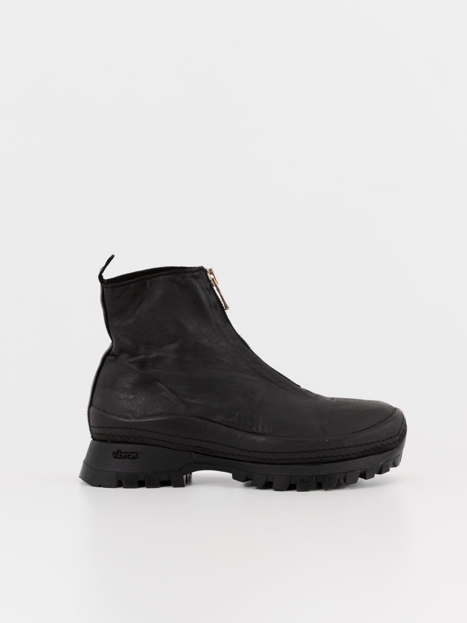 Guidi Front Zip Sneaker Boot VS01 in Black - GUIDI at Worthwhile - shop BOOT