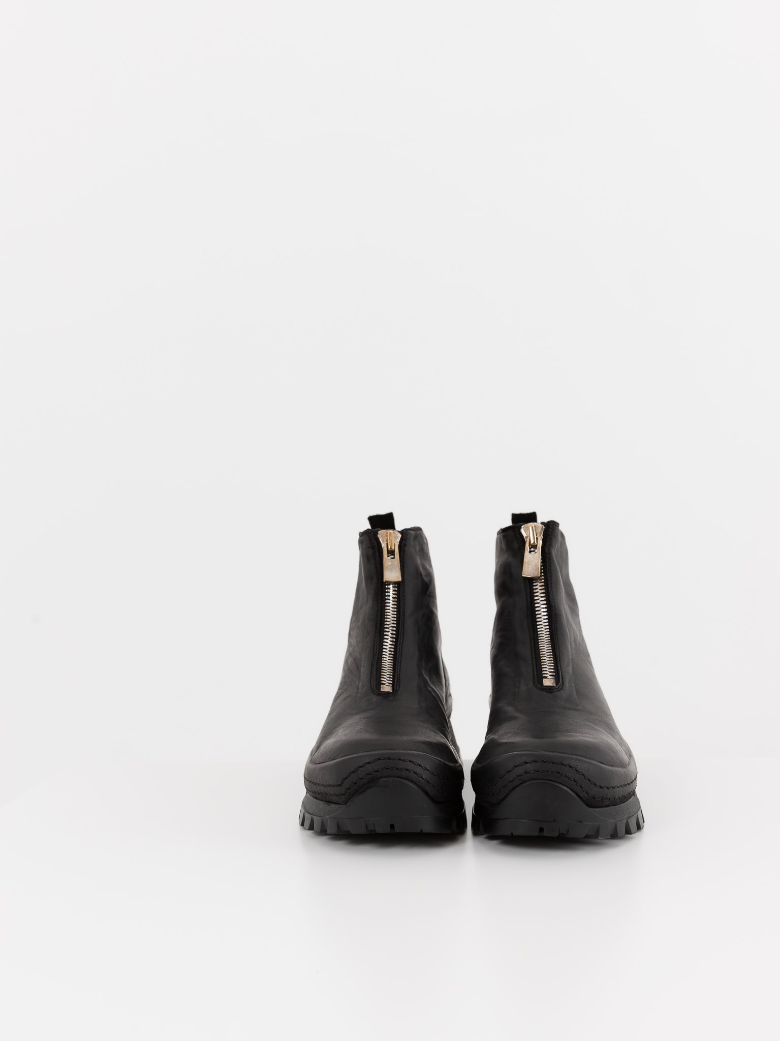 Guidi Front Zip Sneaker Boot VS01 in Black - GUIDI at Worthwhile - shop BOOT