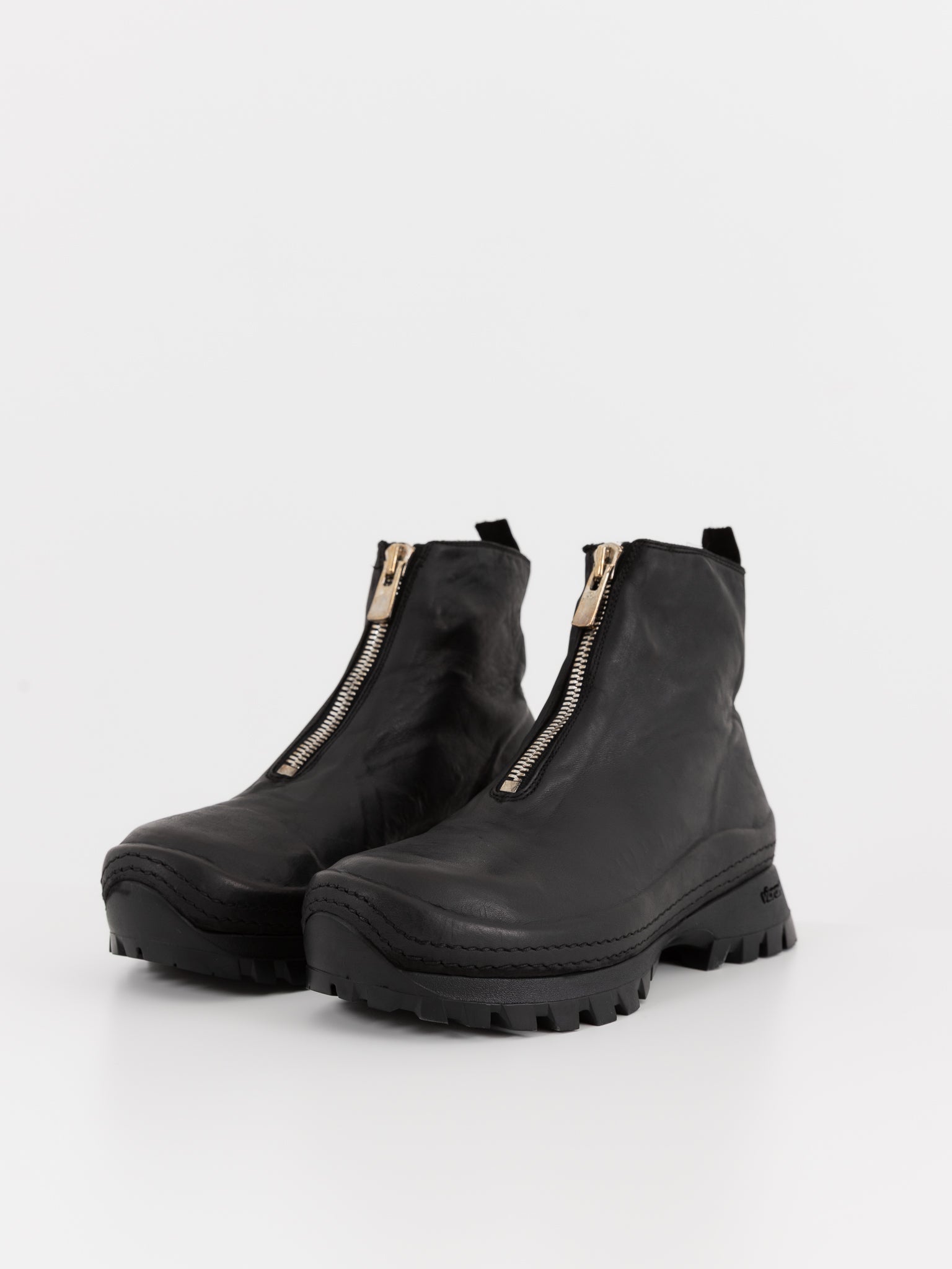 Guidi Front Zip Sneaker Boot VS01 in Black - GUIDI at Worthwhile - shop BOOT