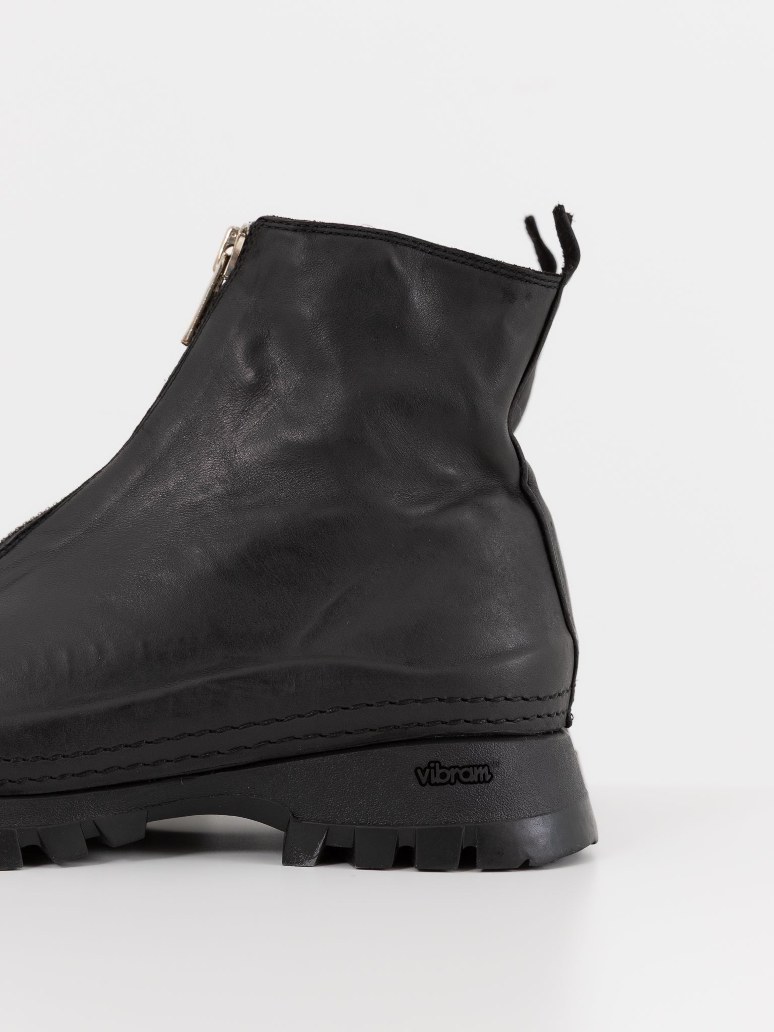 Guidi Front Zip Sneaker Boot VS01 in Black - GUIDI at Worthwhile - shop BOOT
