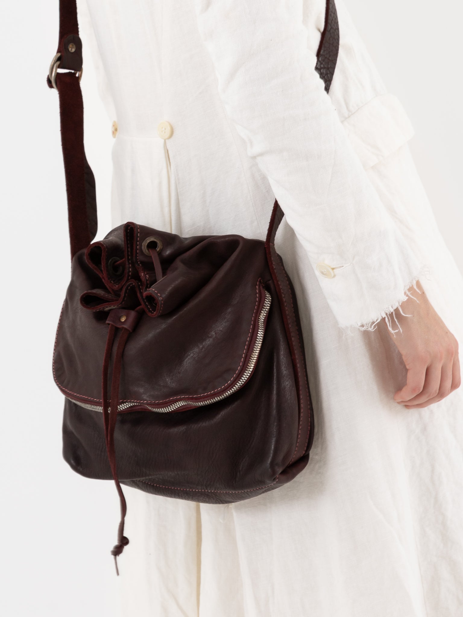 Guidi Messenger Shoulder Bag MLT02 in Burgundy - GUIDI at Worthwhile - shop BAG
