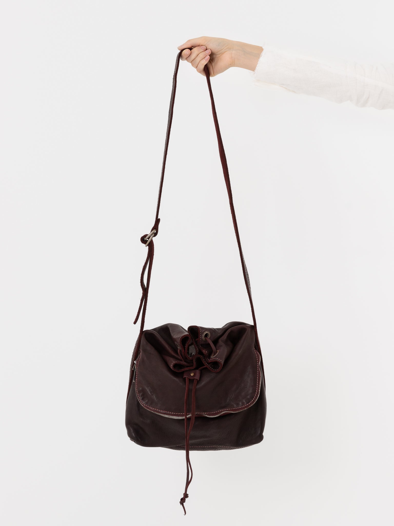Guidi Messenger Shoulder Bag MLT02 in Burgundy - GUIDI at Worthwhile - shop BAG