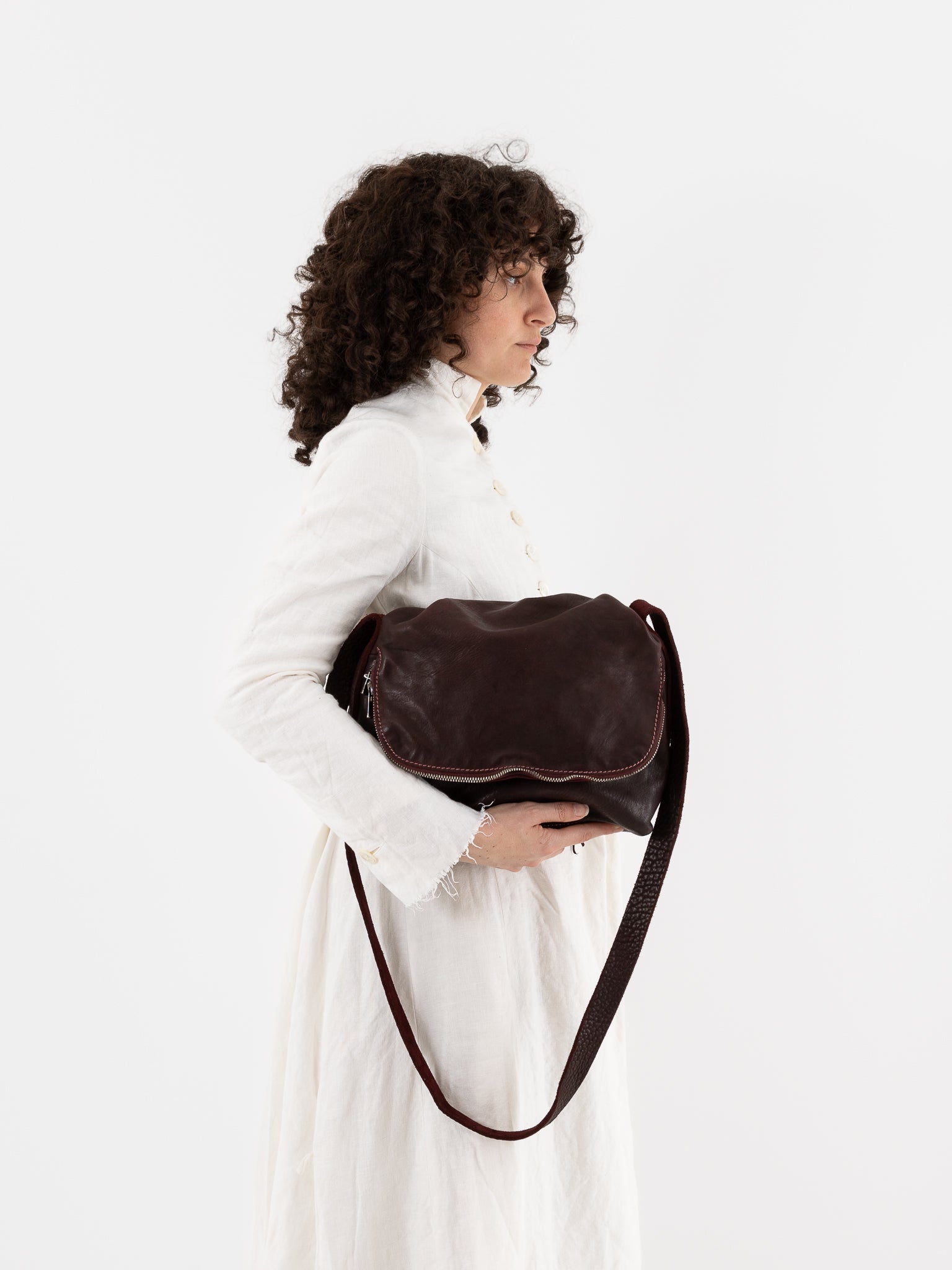 Guidi Messenger Shoulder Bag MLT02 in Burgundy - GUIDI at Worthwhile - shop BAG