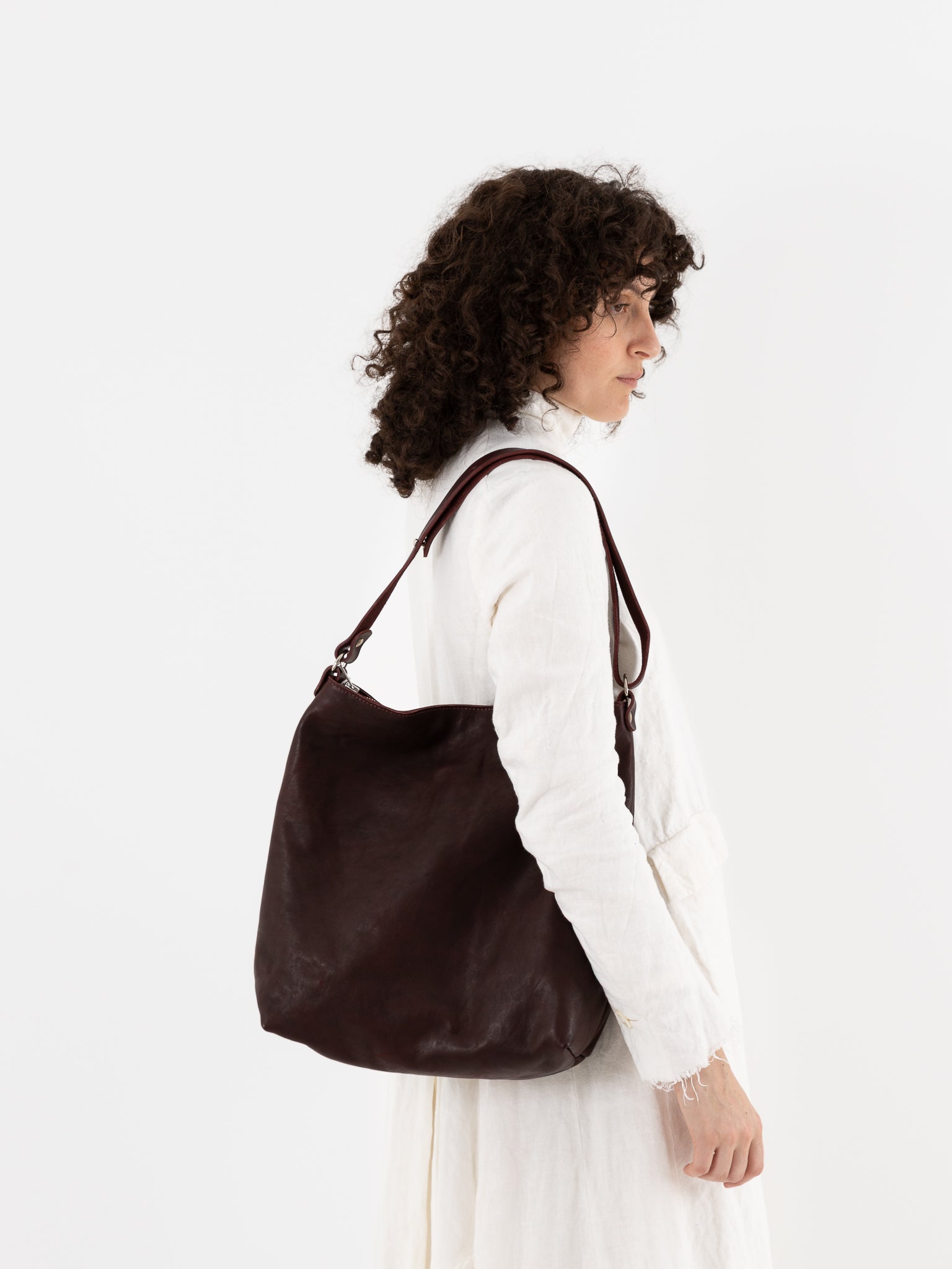 Guidi Shoulder Bag RA01 in Burgundy - GUIDI at Worthwhile - shop BAG