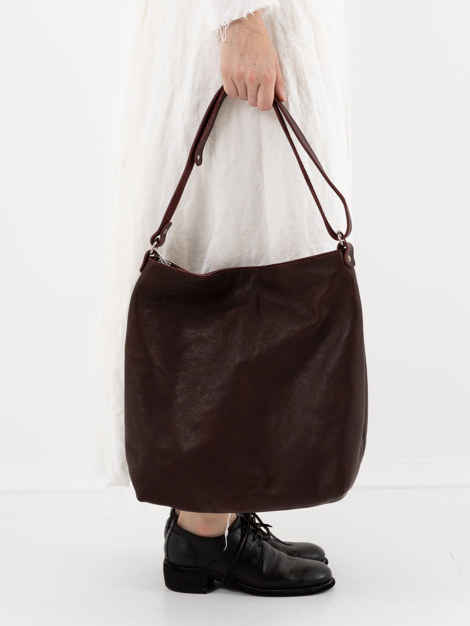 Guidi Shoulder Bag RA01 in Burgundy - GUIDI at Worthwhile - shop BAG