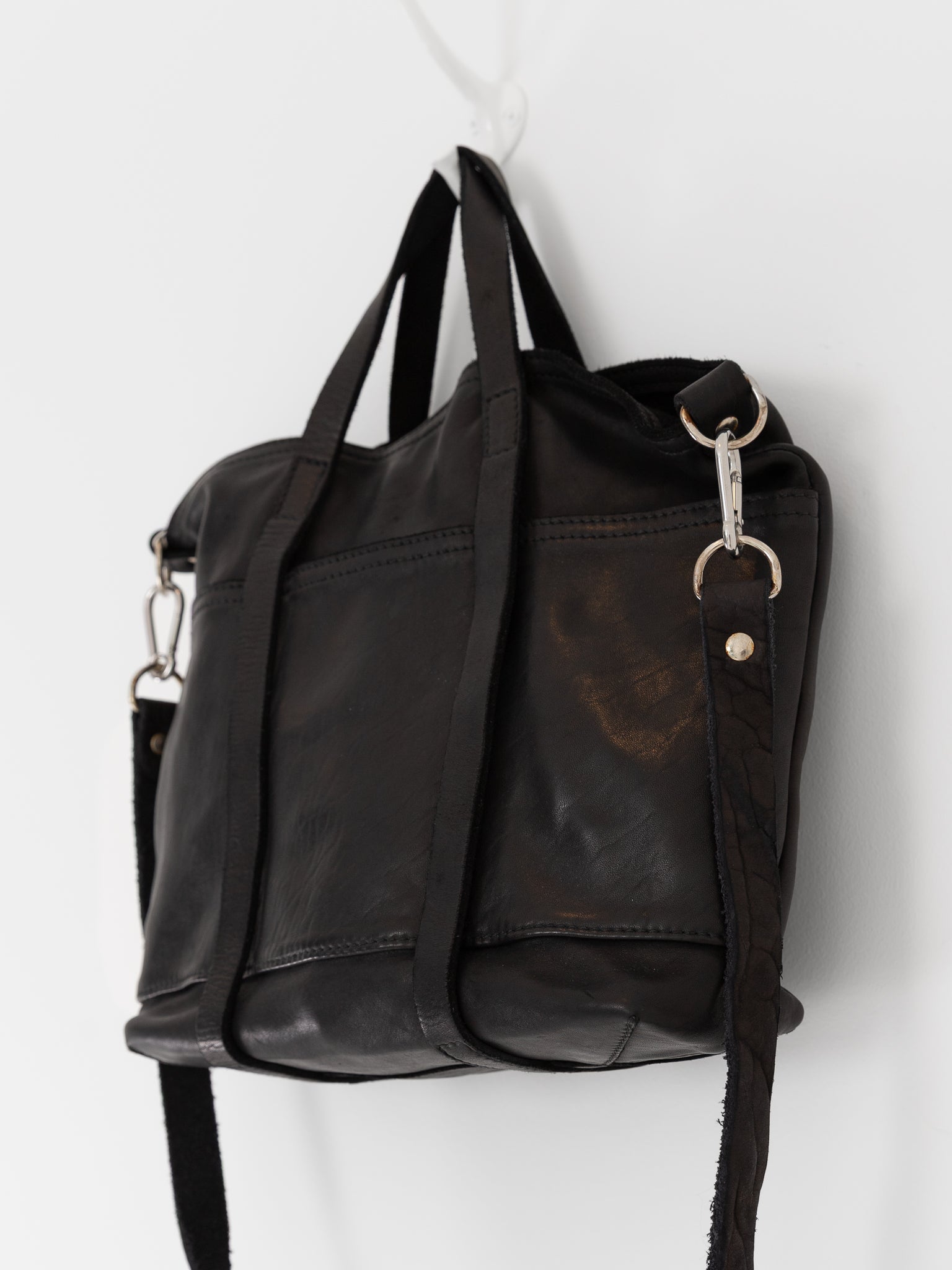 Guidi Small Tote Bag SH6 in Black - GUIDI at Worthwhile - shop BAG