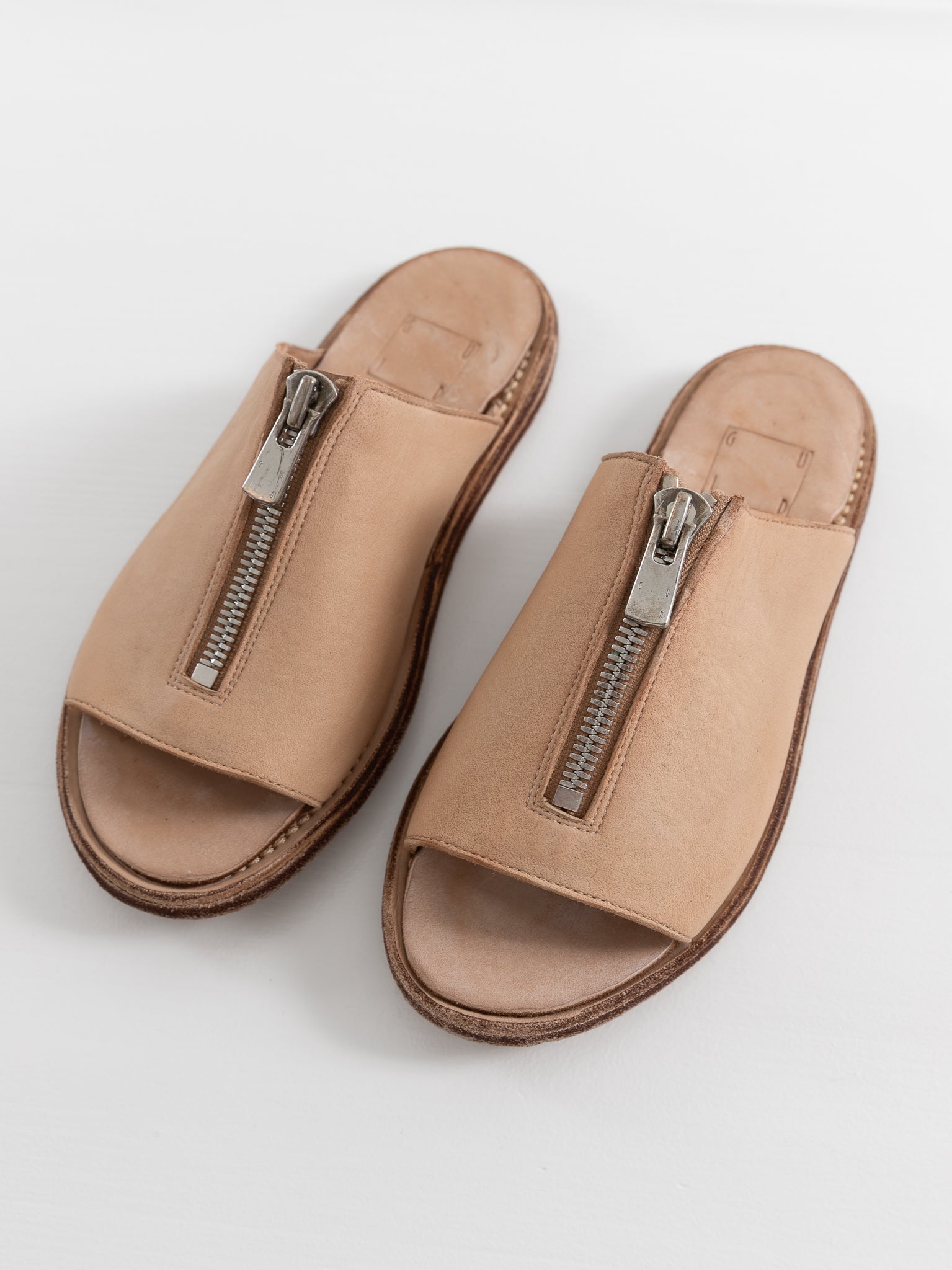 Guidi Zip Sandal BRKZ06 in Tan - GUIDI at Worthwhile - shop SANDAL
