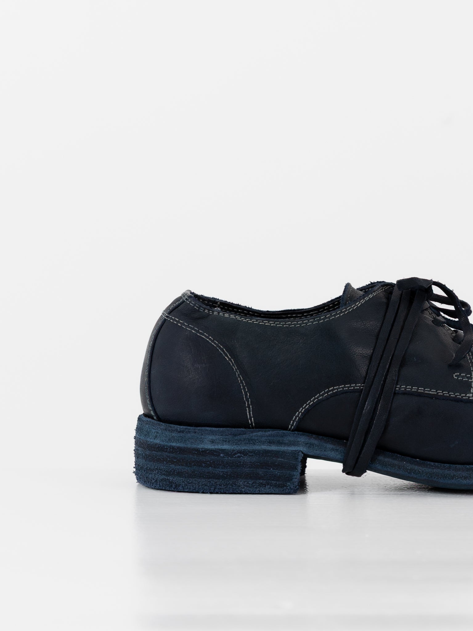 Guidi Classic Derby 992 in Navy Blue - GUIDI at Worthwhile - shop SHOES