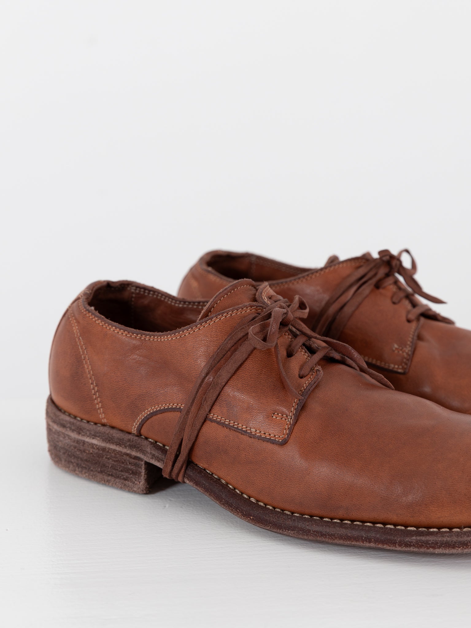 Guidi Classic Derby 992 in Taupe - GUIDI at Worthwhile - shop SHOES