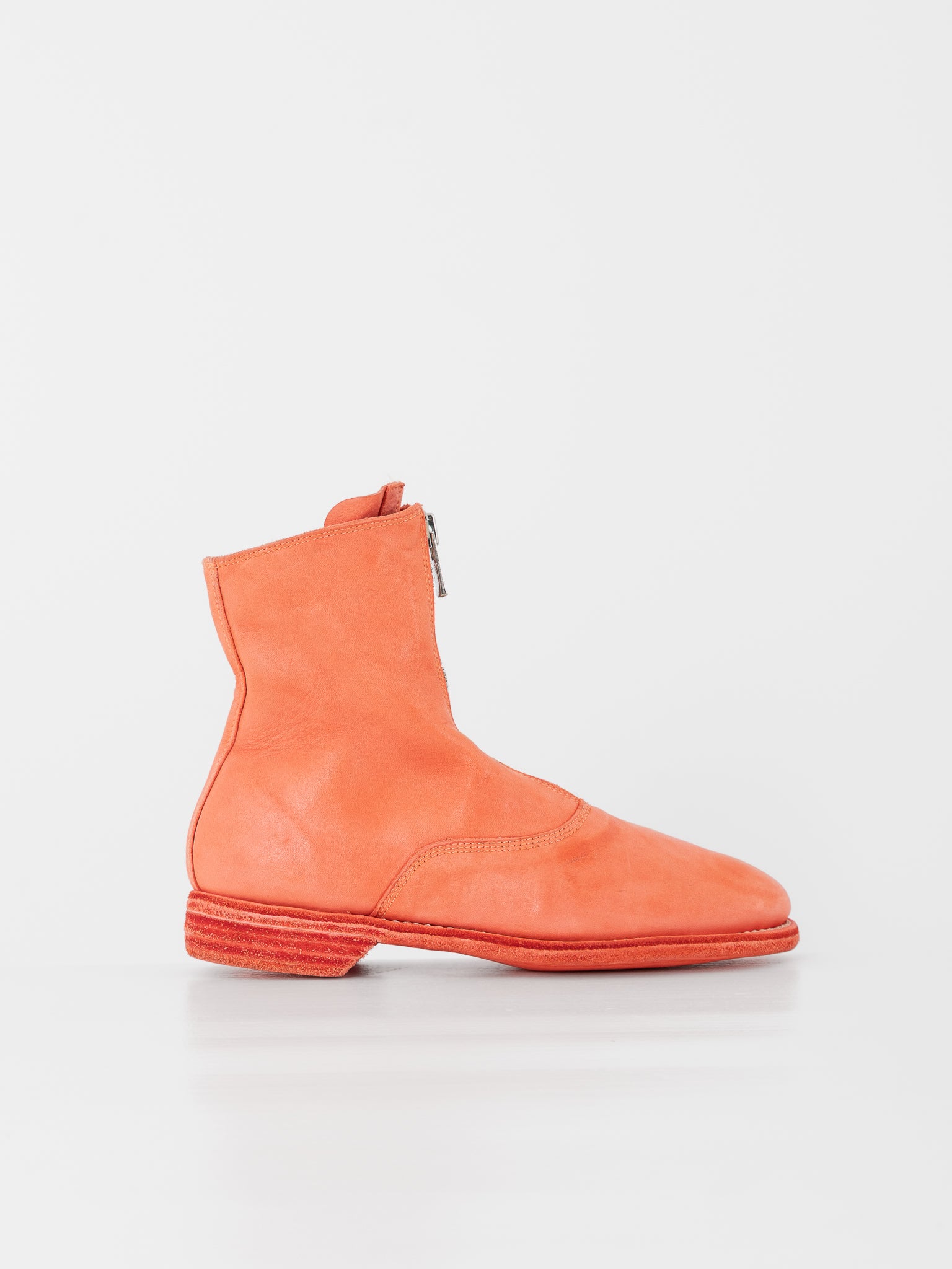 Guidi Front Zip Boot 210 in Coral at Worthwhile