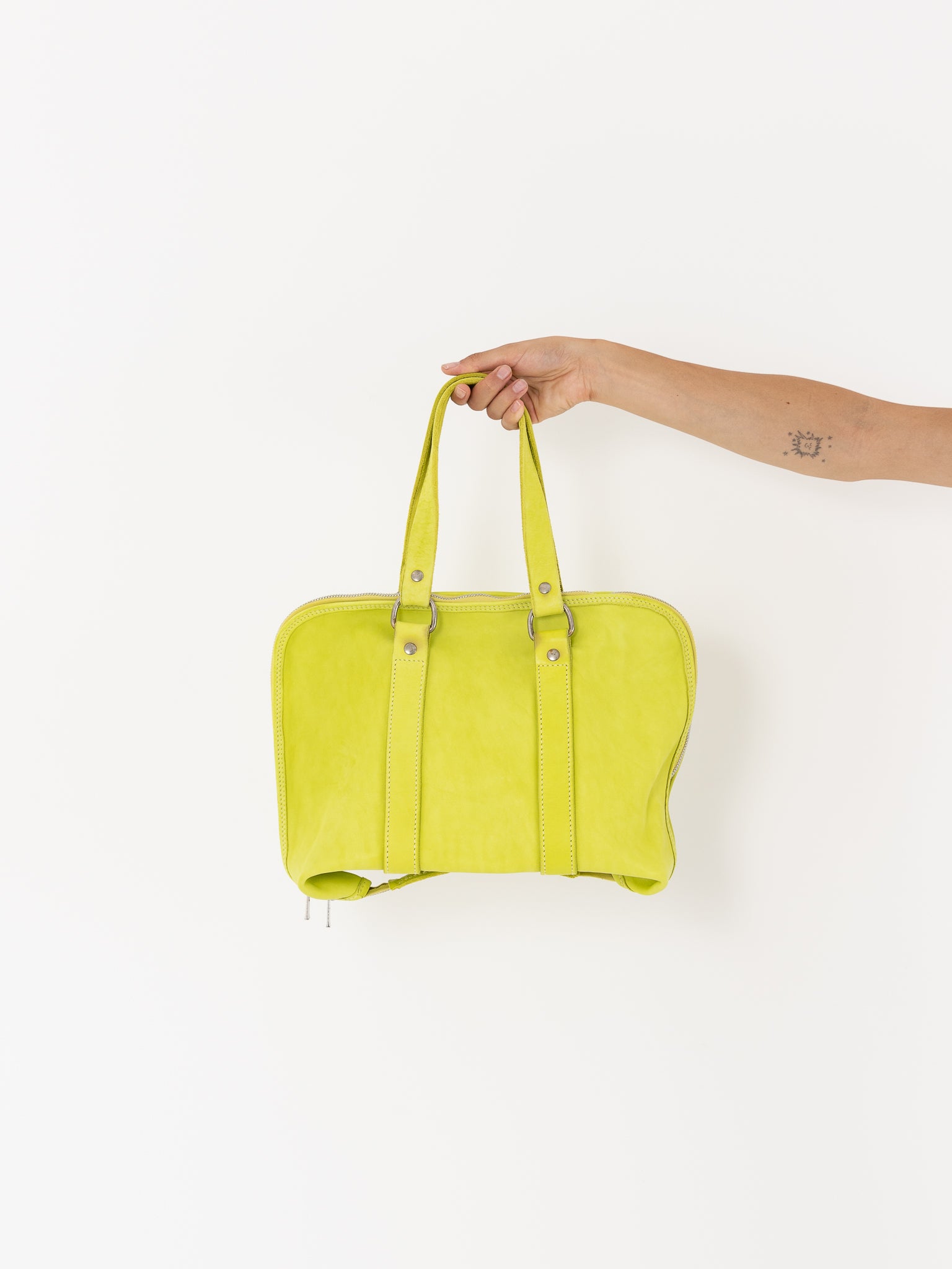 Guidi GB0 Handbag, Neon Yellow - Worthwhile