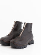Guidi Front Zip Sneaker Boot VS01, Dark Brown - Worthwhile