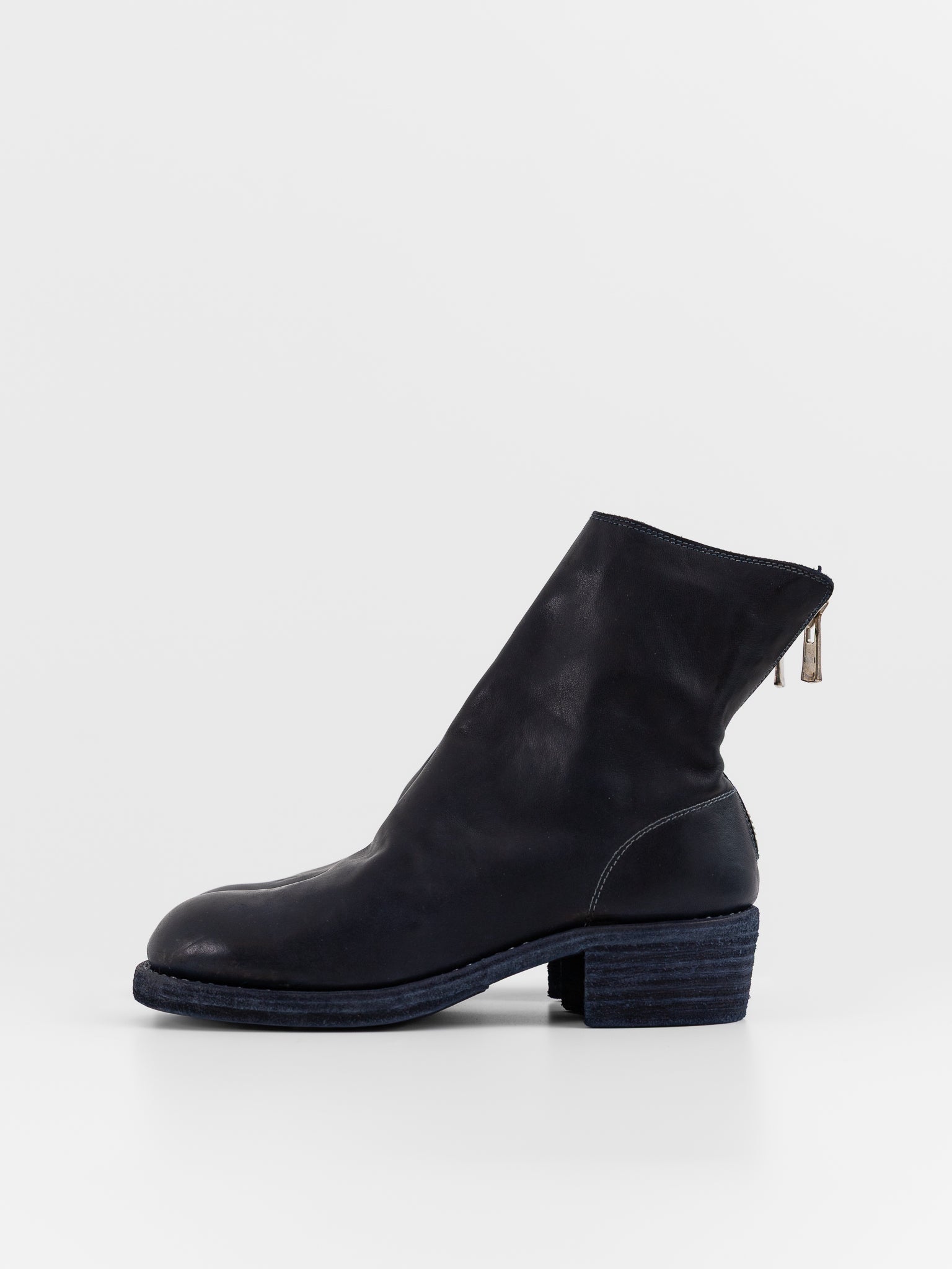 Guidi Back Zip Boot 796Z in Navy - GUIDI at Worthwhile - shop BOOT