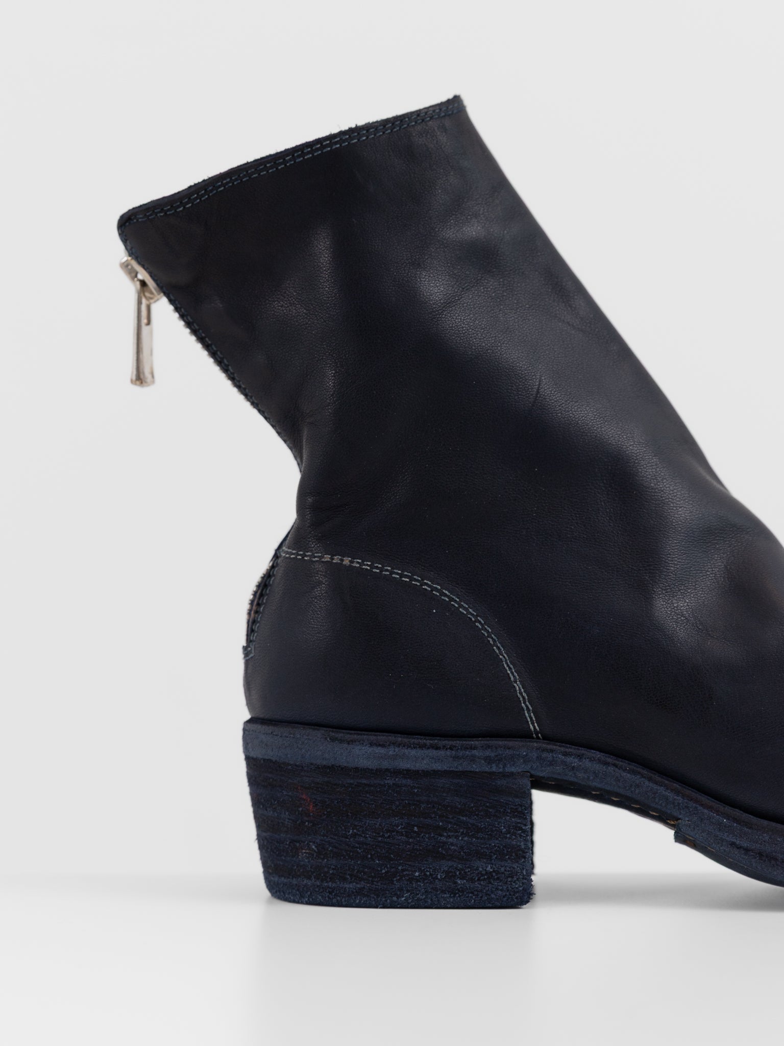 Guidi Back Zip Boot 796Z in Navy - GUIDI at Worthwhile - shop BOOT