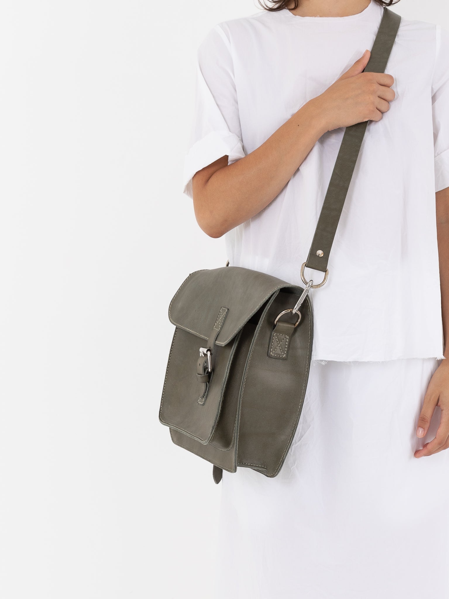 Guidi Crossbody Satchel CM8 in Olive - GUIDI at Worthwhile - shop BAG