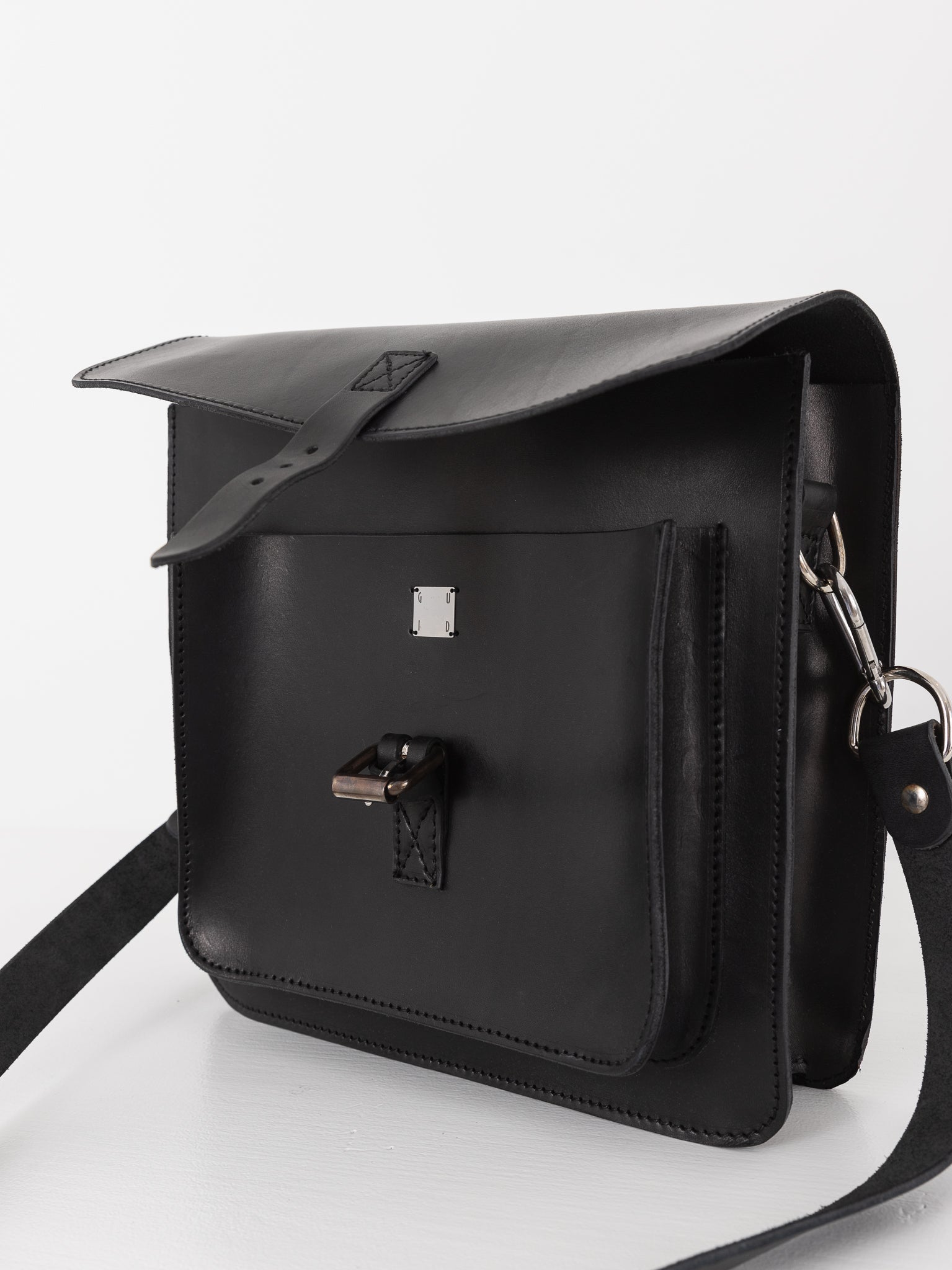 Guidi Crossbody Satchel CM8 in Black - GUIDI at Worthwhile - shop BAG