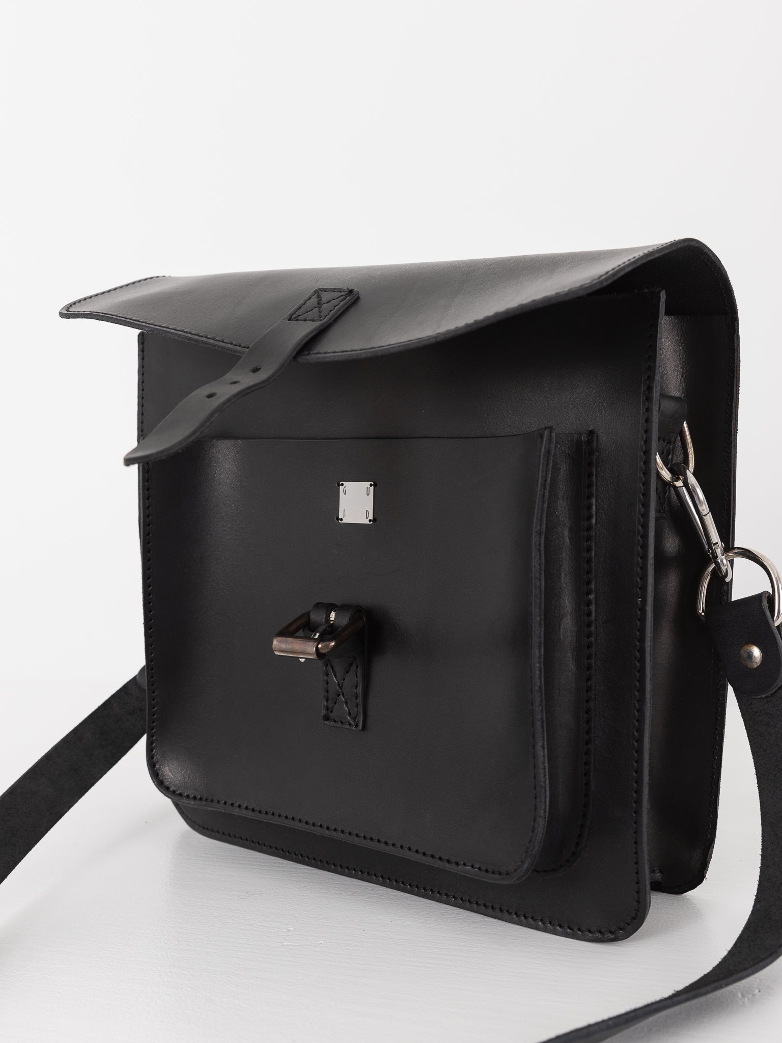 Guidi Crossbody Satchel CM8 in Black - GUIDI at Worthwhile - shop BAG