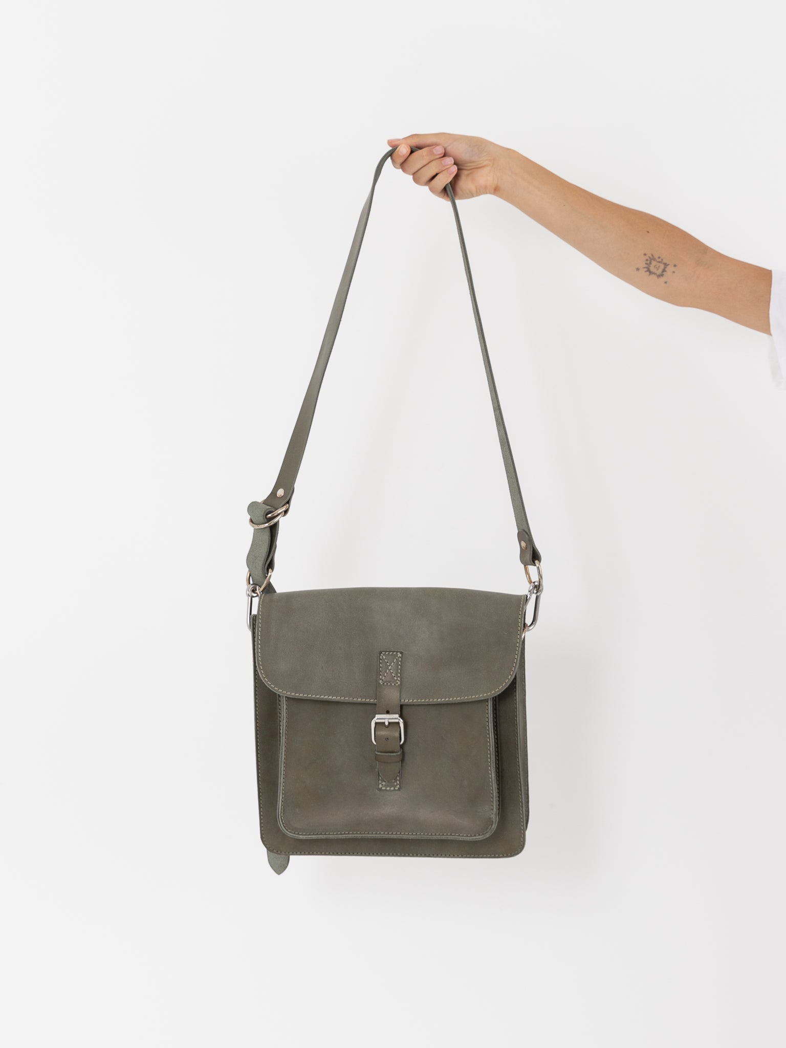Guidi Crossbody Satchel CM8 in Olive - GUIDI at Worthwhile - shop BAG