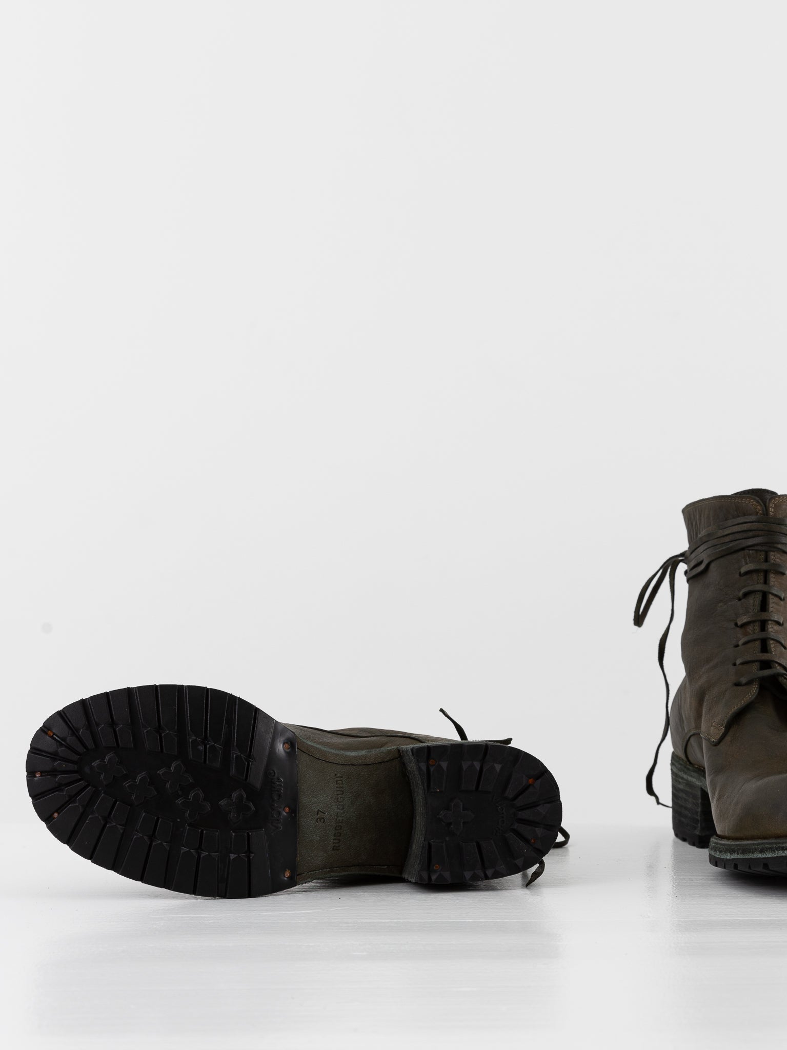 Guidi Front Tie/Back Zip Boot NB07V in Army Green - GUIDI at Worthwhile - shop BOOT