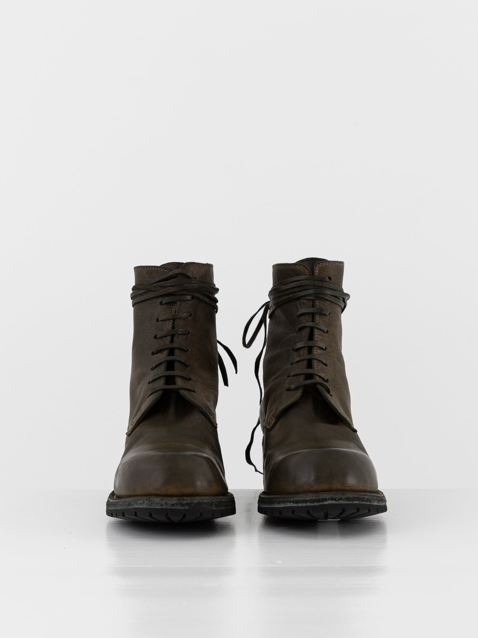 Guidi Front Tie/Back Zip Boot NB07V in Army Green - GUIDI at Worthwhile - shop BOOT