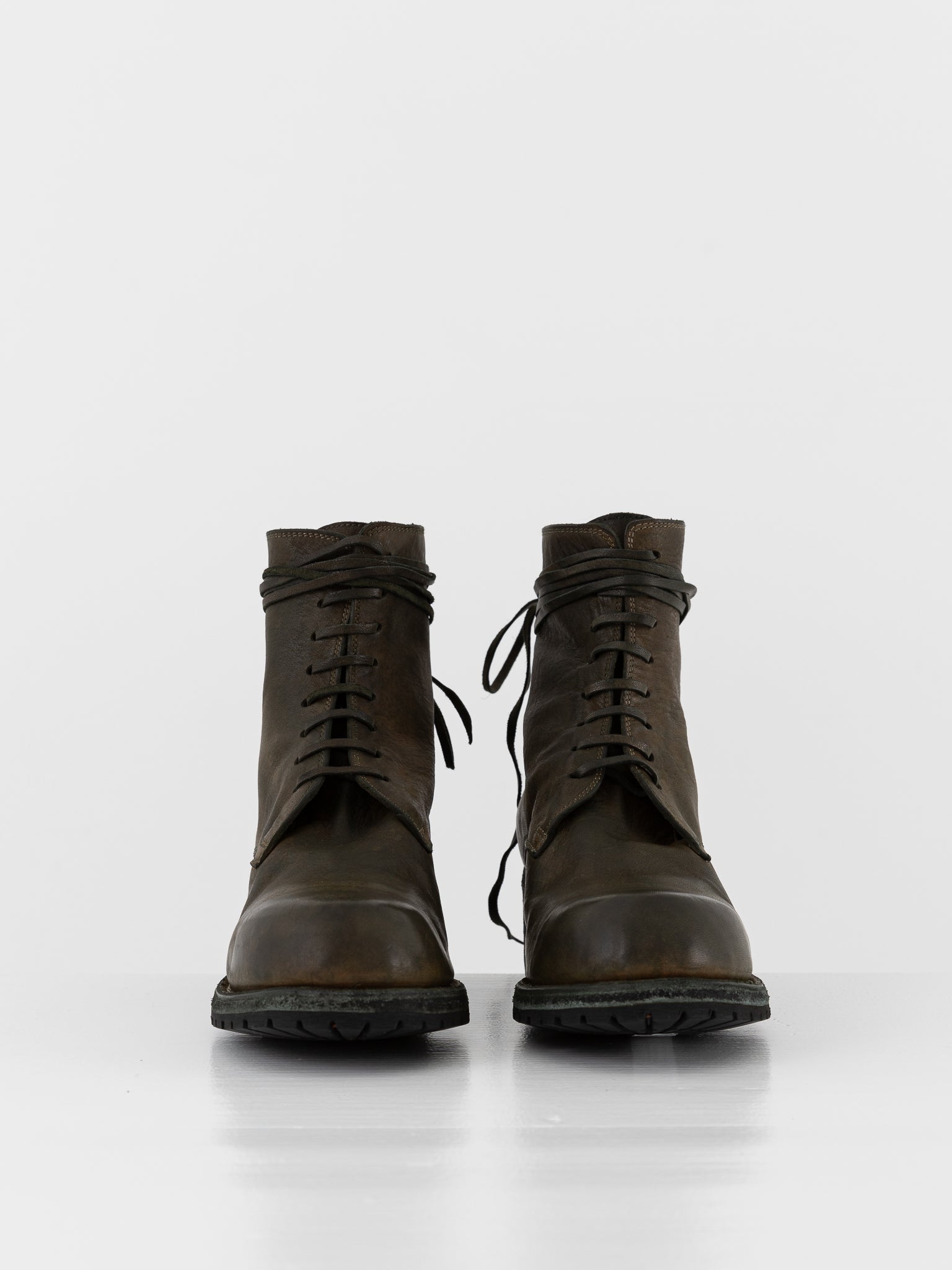 Guidi Front Tie/Back Zip Boot NB07V in Army Green - GUIDI at Worthwhile - shop BOOT