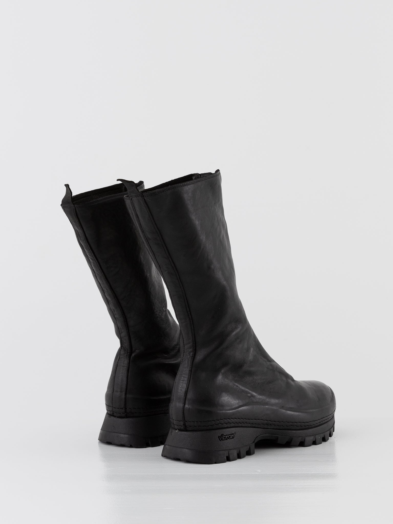 Guidi Front Zip High Sneaker Boot VS09 in Black - GUIDI at Worthwhile - shop BOOT