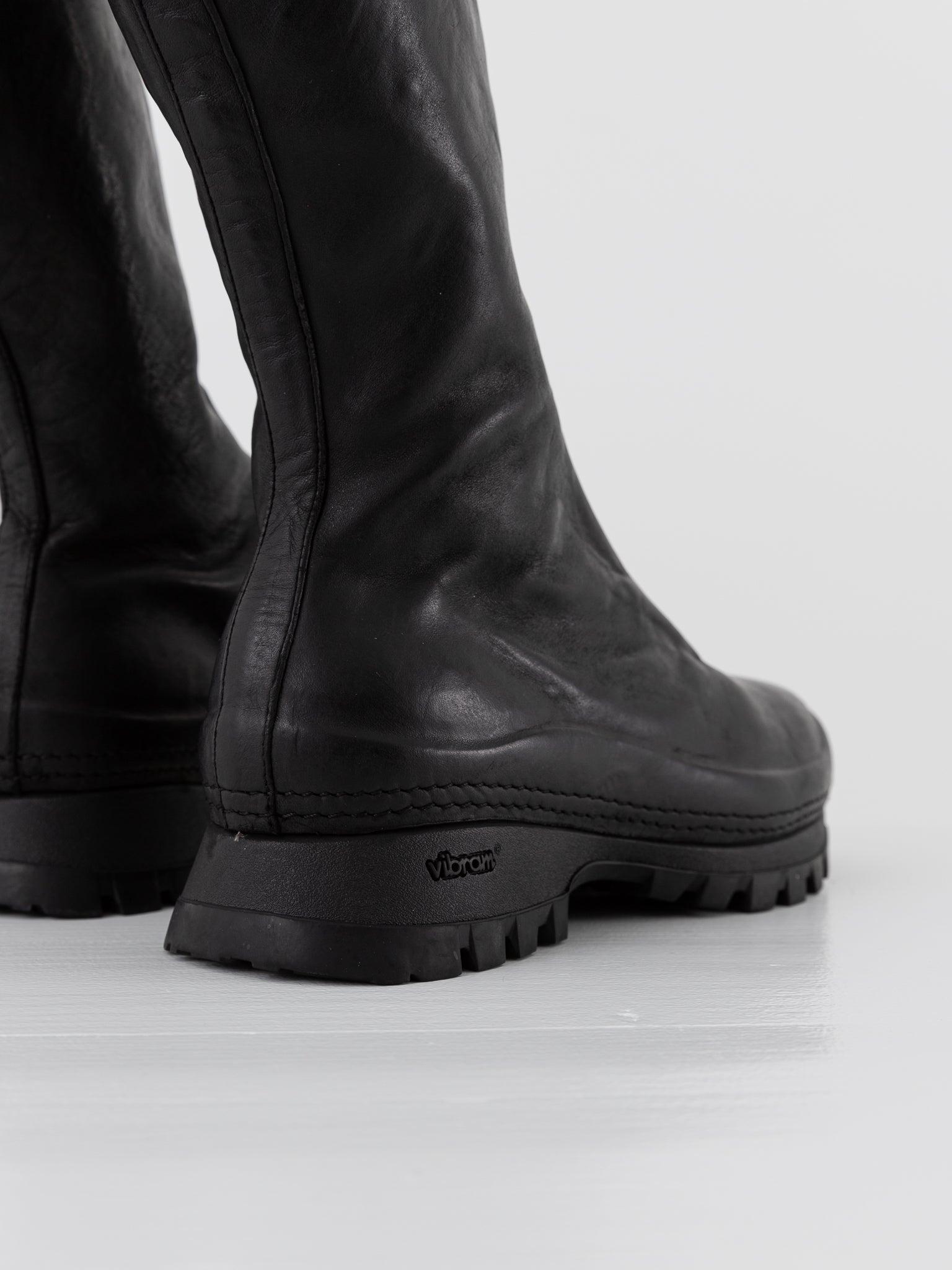 Guidi Front Zip High Sneaker Boot VS09 in Black - GUIDI at Worthwhile - shop BOOT