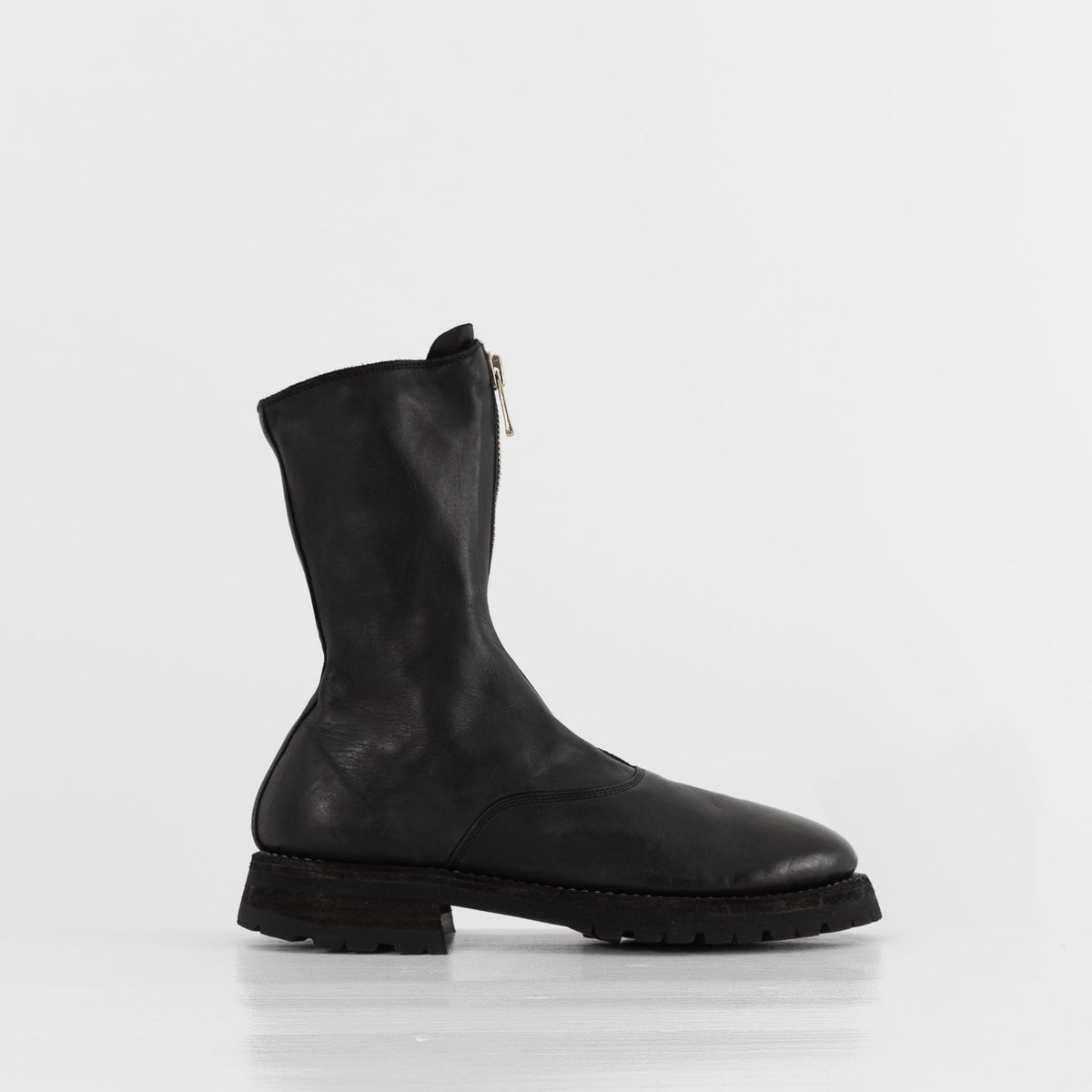 Guidi Mid Calf Zip Boot 310WV in Black at Worthwhile display picture 3