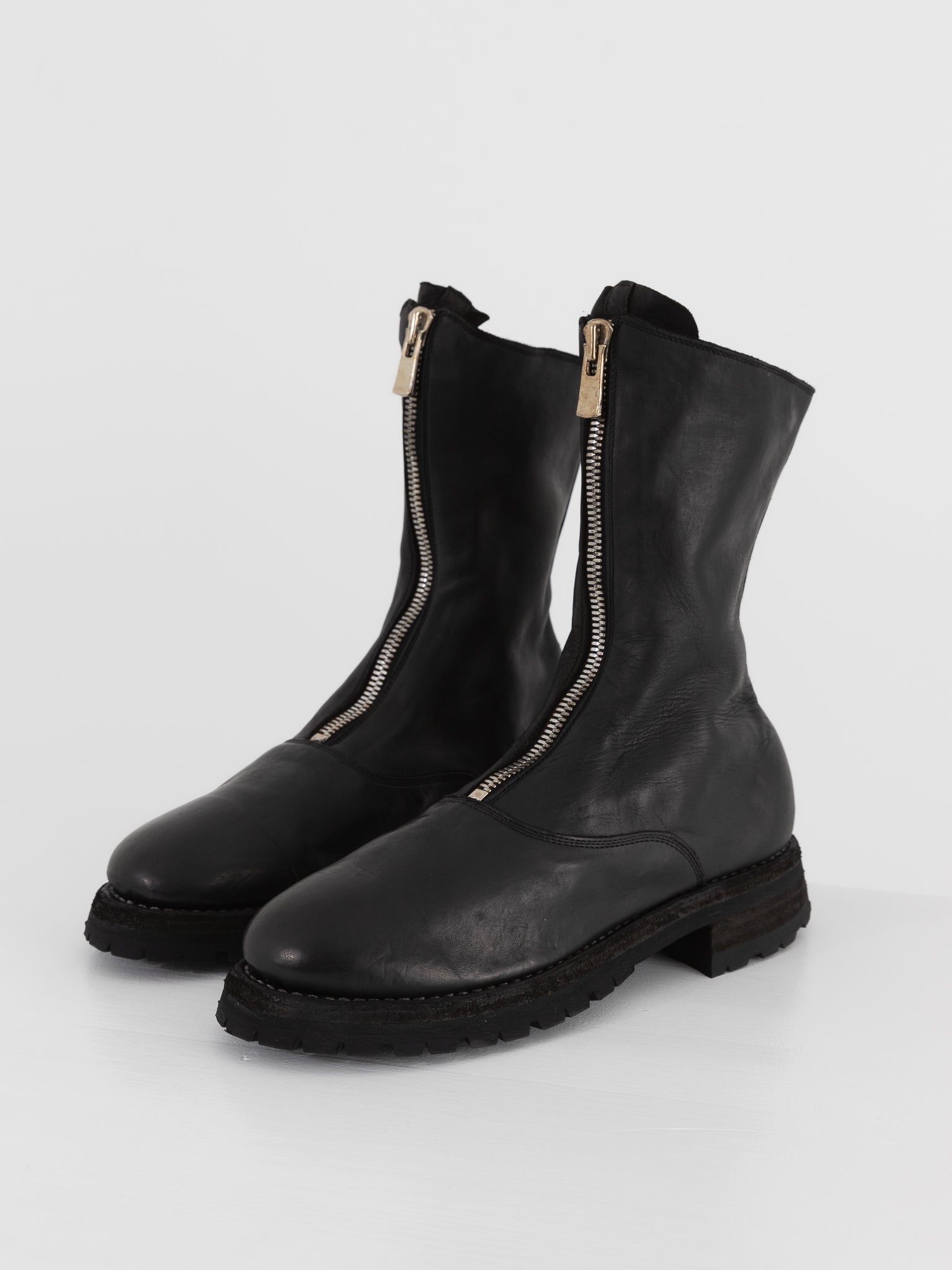 Guidi Mid Calf Zip Boot 310WV in Black - GUIDI at Worthwhile - shop BOOT