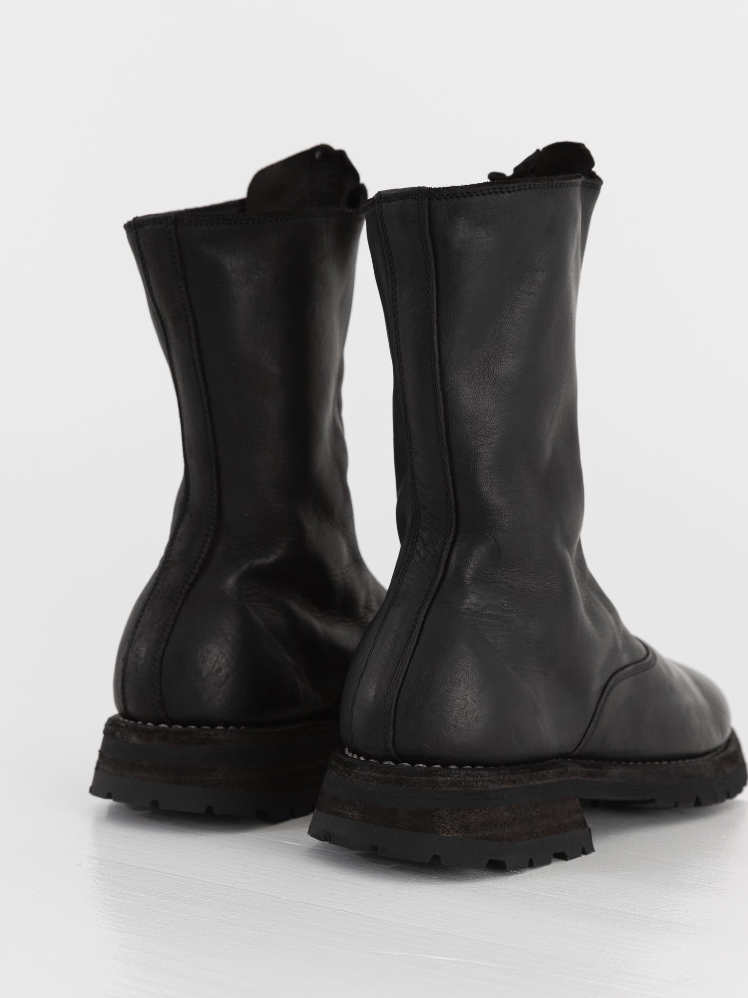 Guidi Mid Calf Zip Boot 310WV in Black - GUIDI at Worthwhile - shop BOOT