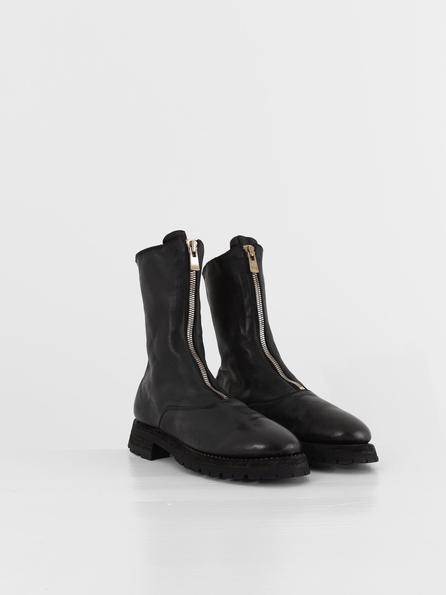 Guidi Mid Calf Zip Boot 310WV in Black - GUIDI at Worthwhile - shop BOOT