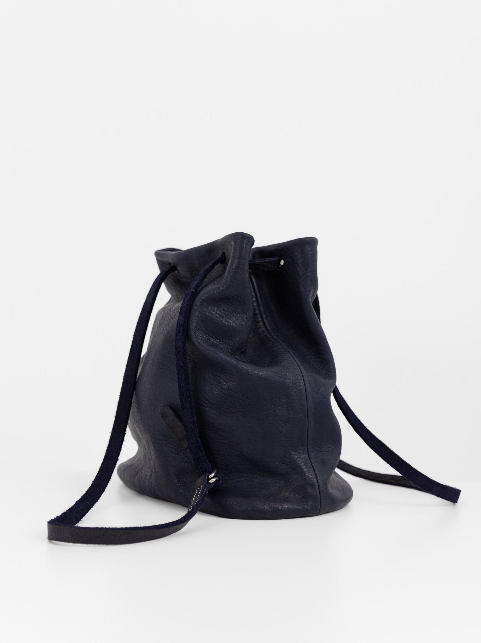 Guidi Small Bucket Bag BK3 in Navy - GUIDI at Worthwhile - shop BAG