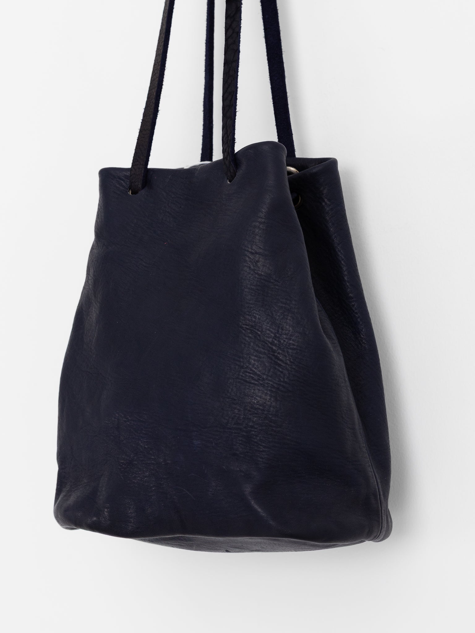 Guidi Small Bucket Bag BK3 in Navy - GUIDI at Worthwhile - shop BAG