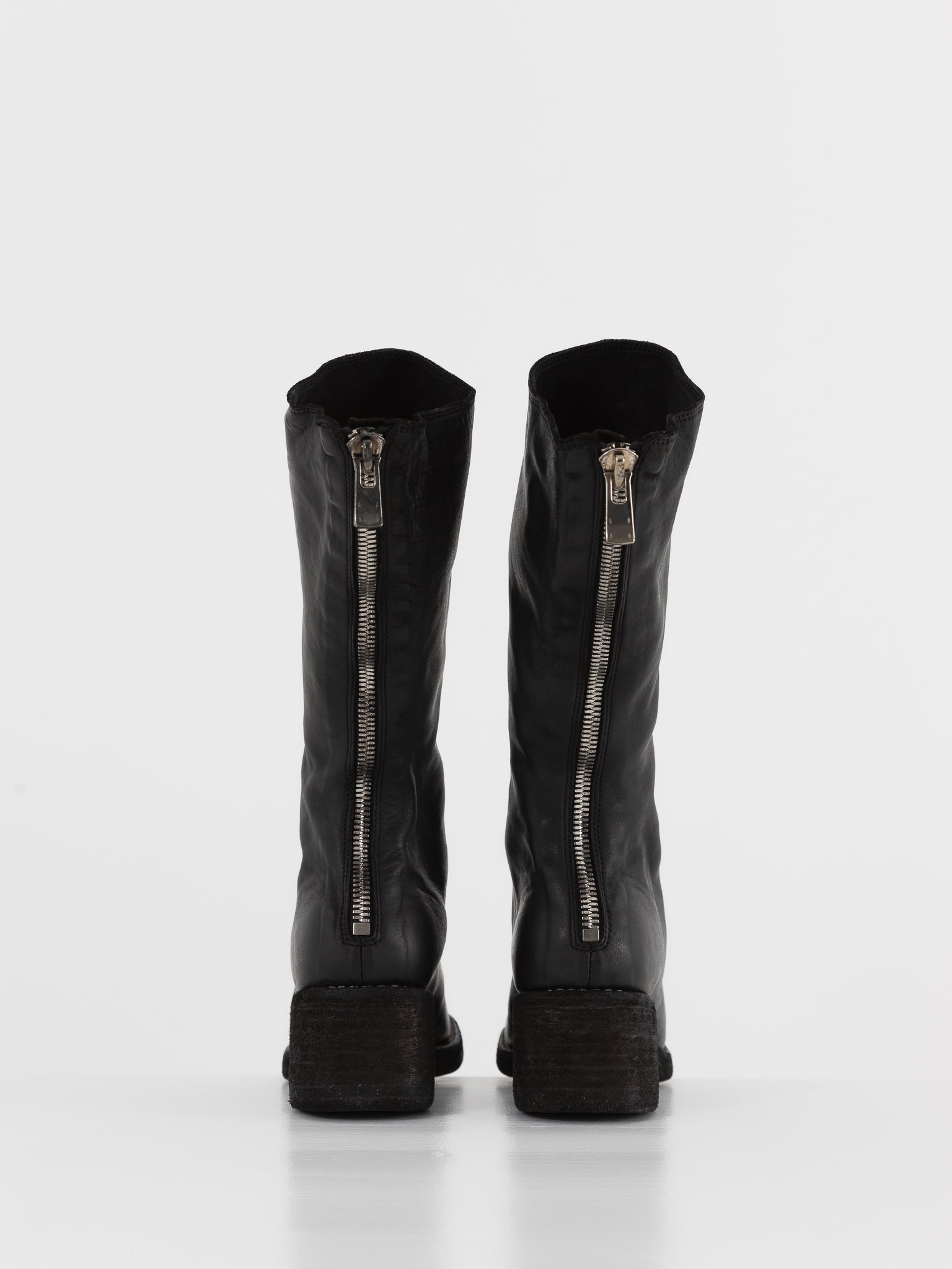 Guidi Tall Back Zip Boot 9089 in Black - GUIDI at Worthwhile - shop BOOT