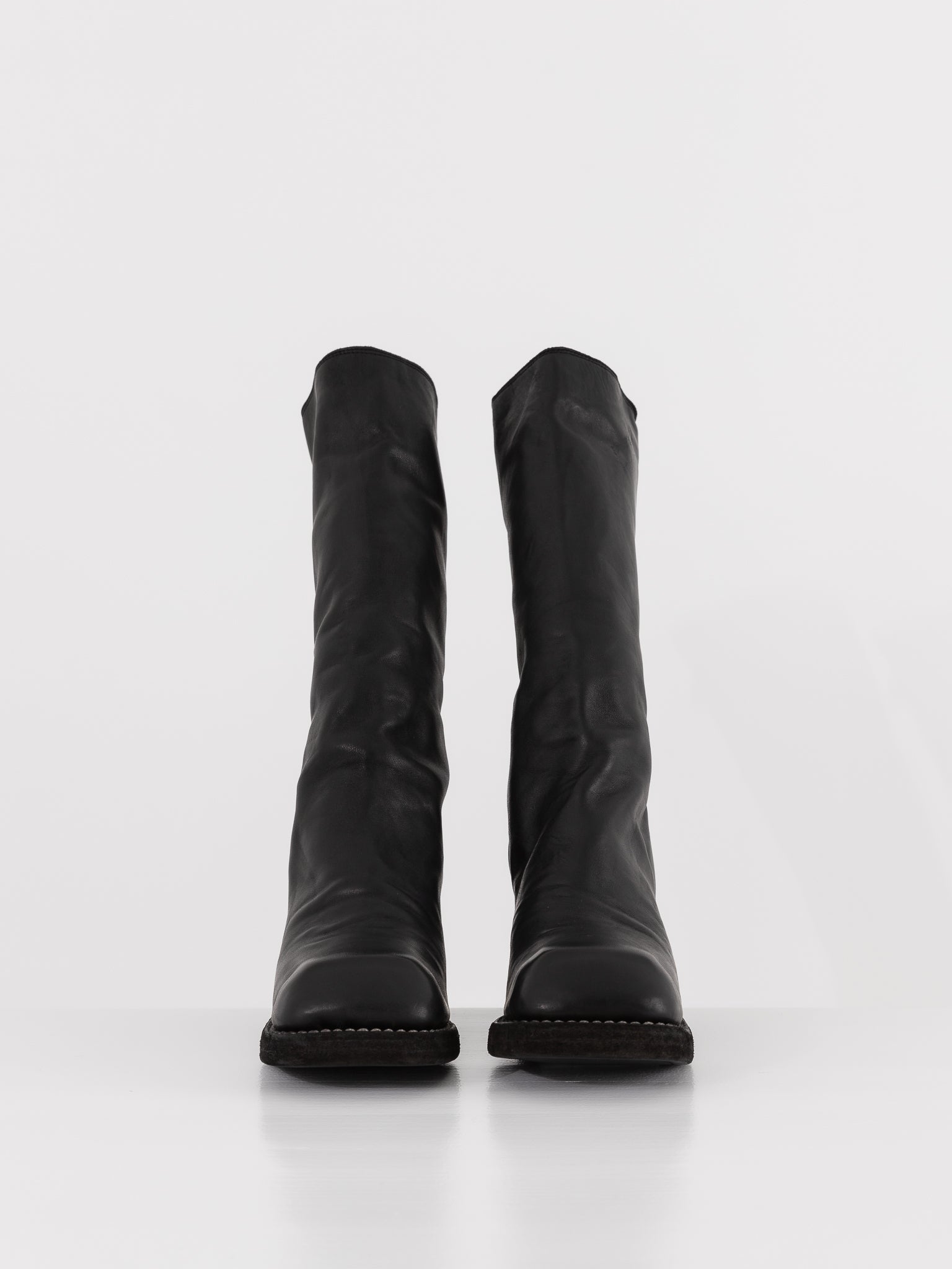 Guidi Tall Back Zip Boot 9089 in Black - GUIDI at Worthwhile - shop BOOT