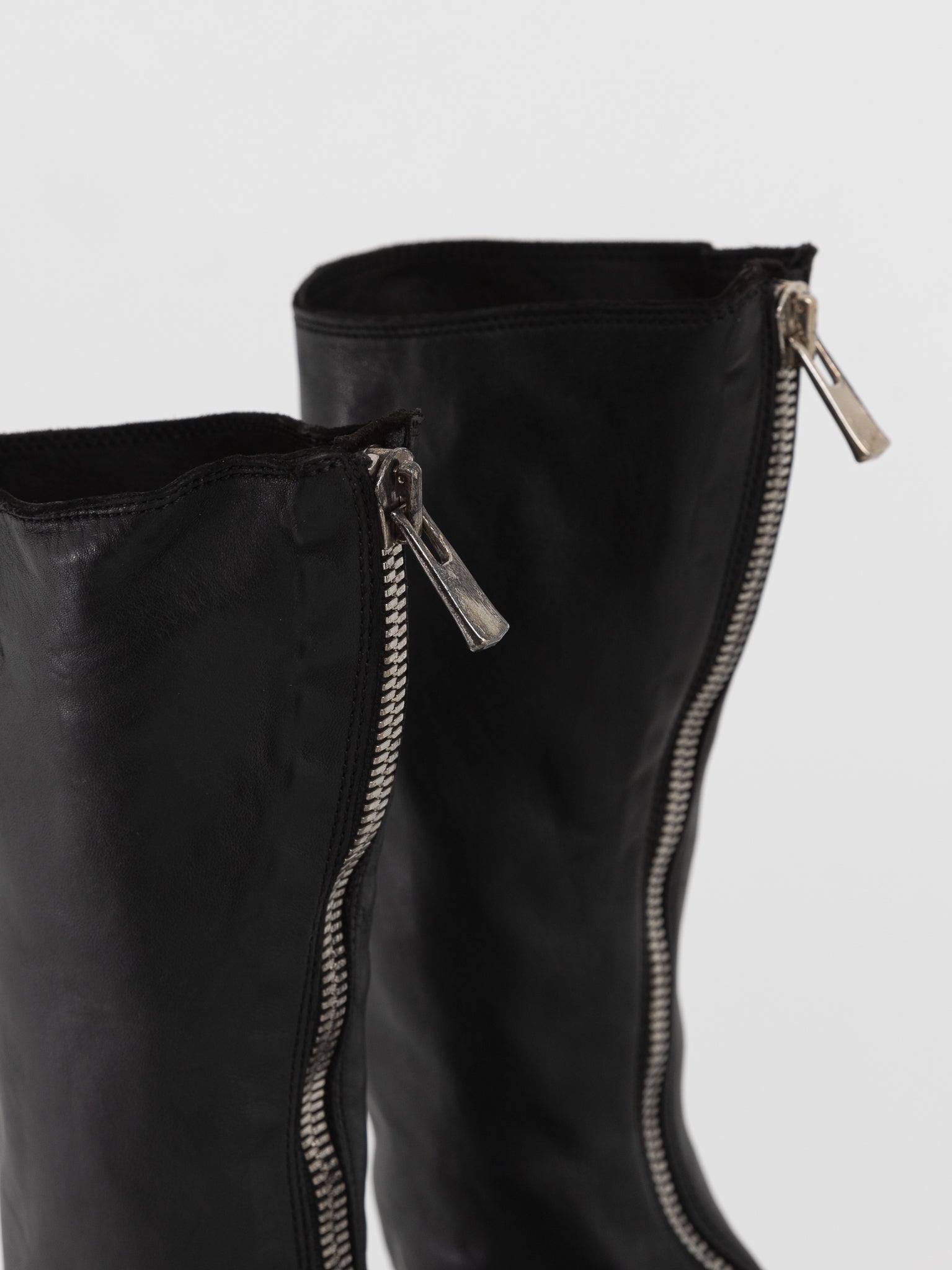 Guidi Tall Back Zip Boot 9089 in Black - GUIDI at Worthwhile - shop BOOT