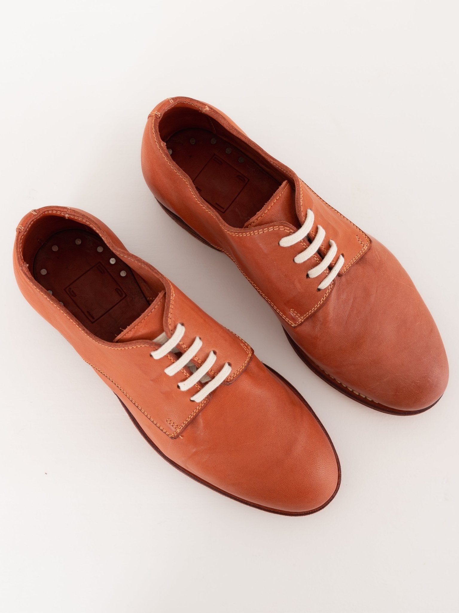 Guidi Vintage Ball Derby 112 in Coral - GUIDI at Worthwhile - shop SHOES