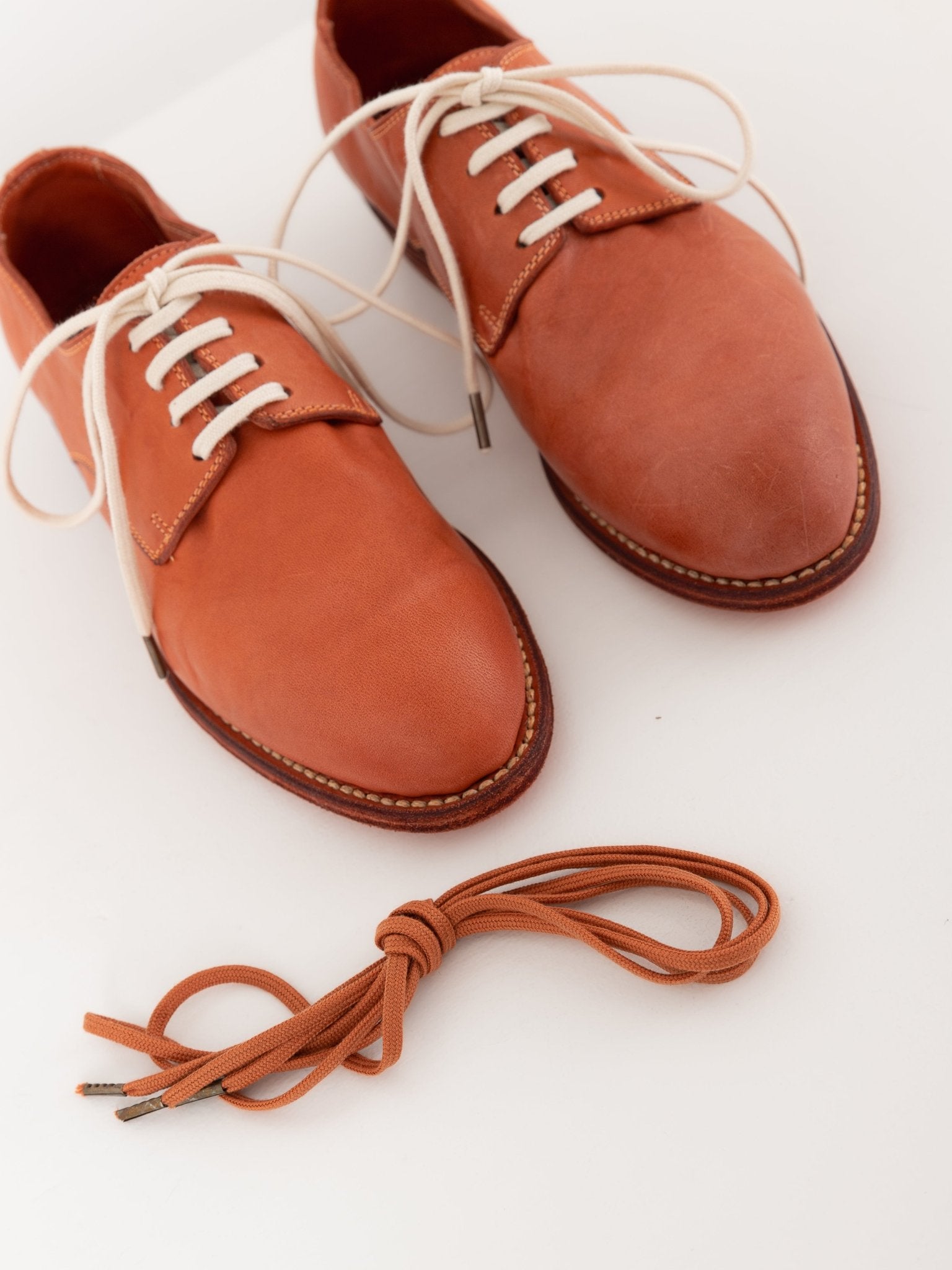 Guidi Vintage Ball Derby 112 in Coral - GUIDI at Worthwhile - shop SHOES