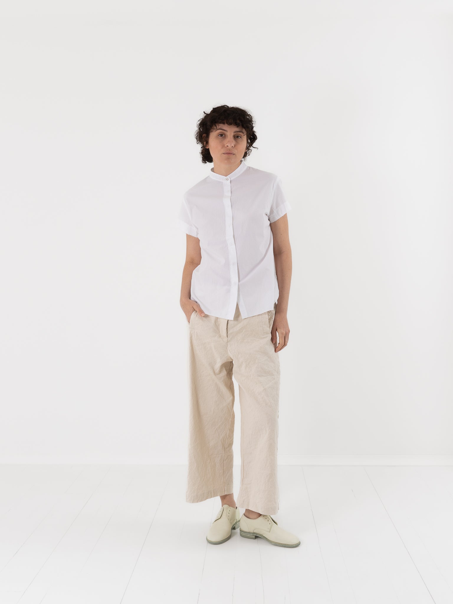 Hannoh Wessel Shirt Savannah in White - HANNOH at Worthwhile - shop TOP