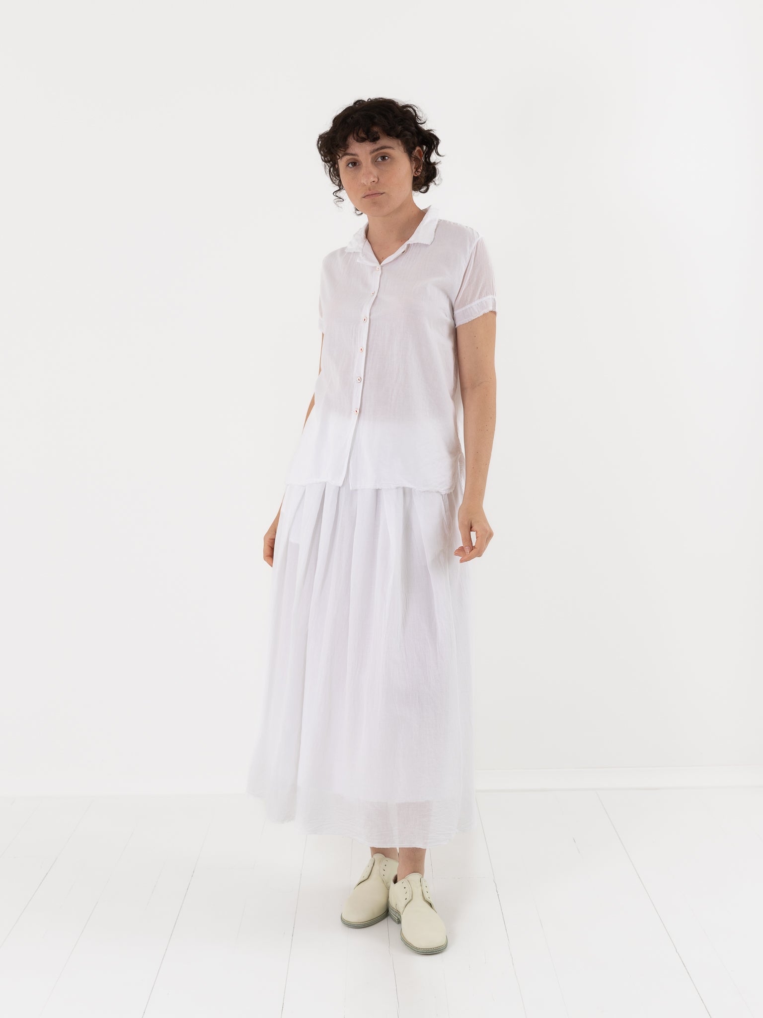 Hannoh Wessel Shirt Sydney in White - HANNOH at Worthwhile - shop TOP