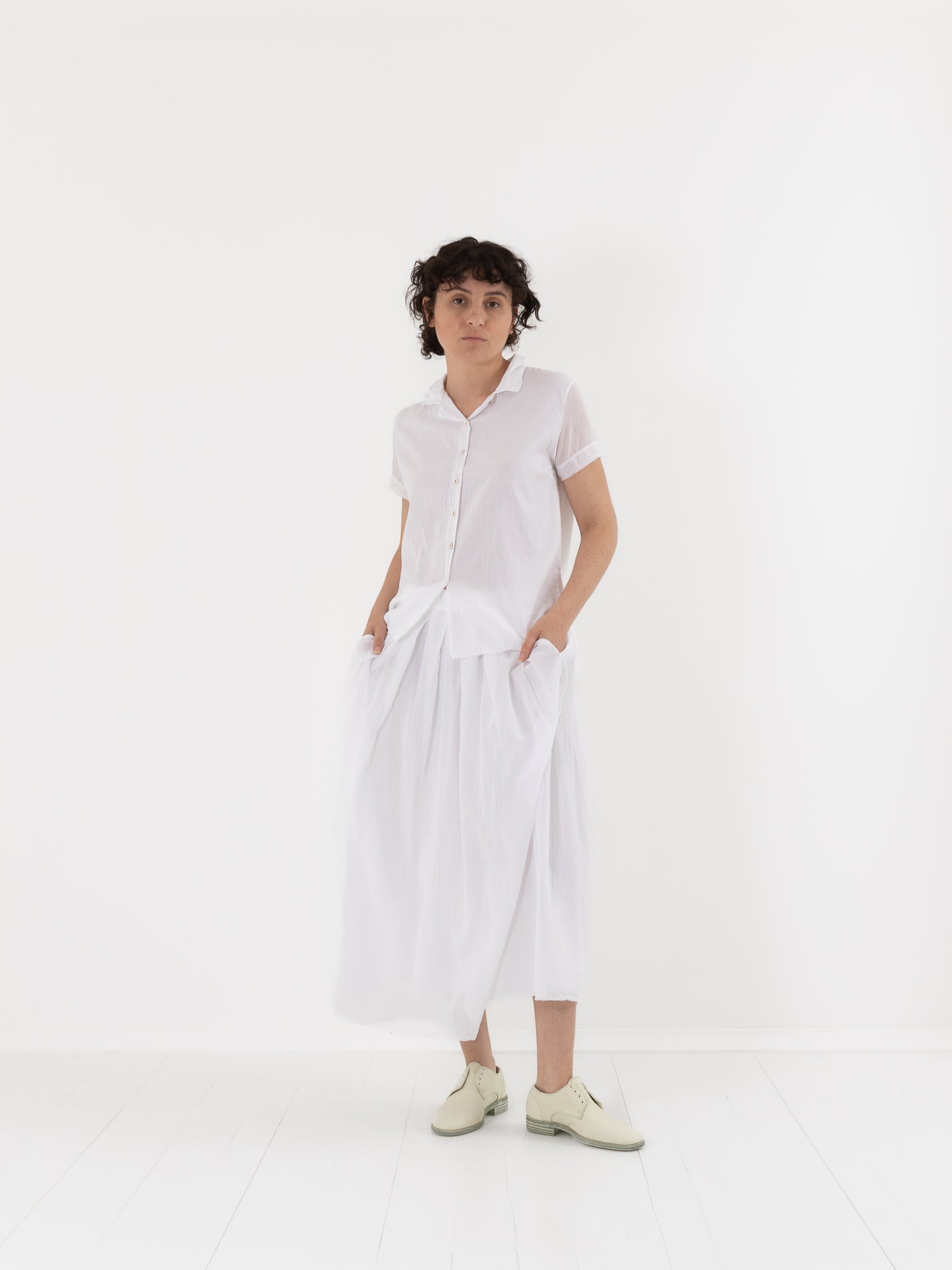 Hannoh Wessel Shirt Sydney in White - HANNOH at Worthwhile - shop TOP