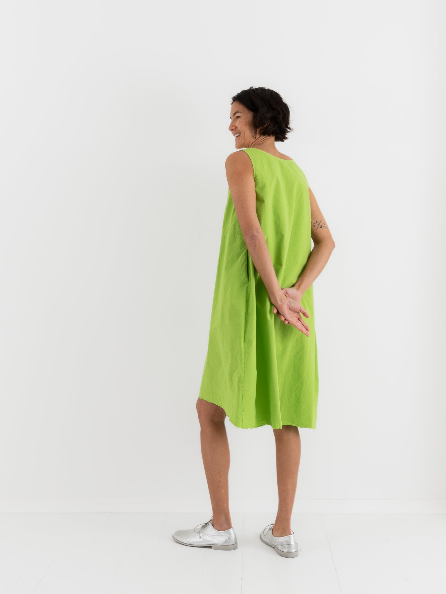 Hannoh Dress Doris in Lime - HANNOH at Worthwhile - shop DRESS