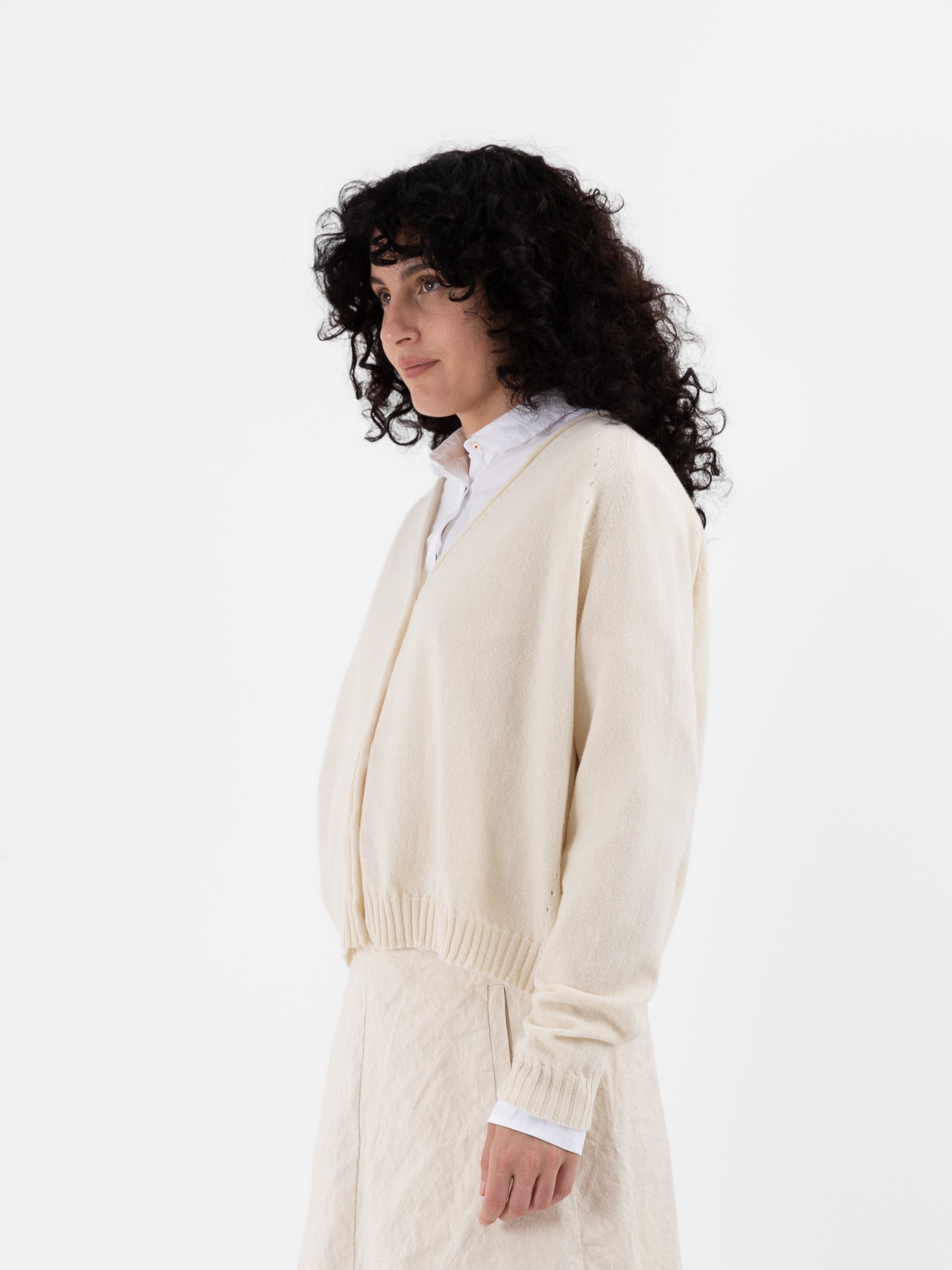 Hannoh Wessel Cardigan Kamilla in Natural - HANNOH at Worthwhile - shop CARDIGAN