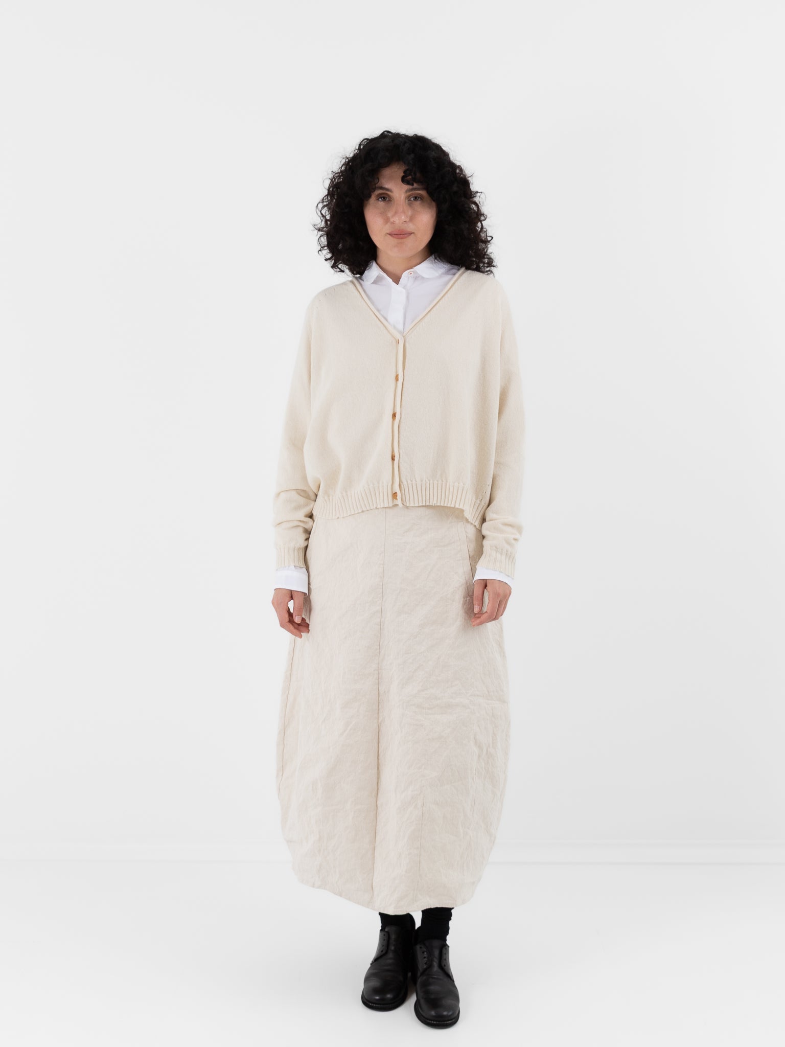 Hannoh Wessel Cardigan Kamilla in Natural - HANNOH at Worthwhile - shop CARDIGAN