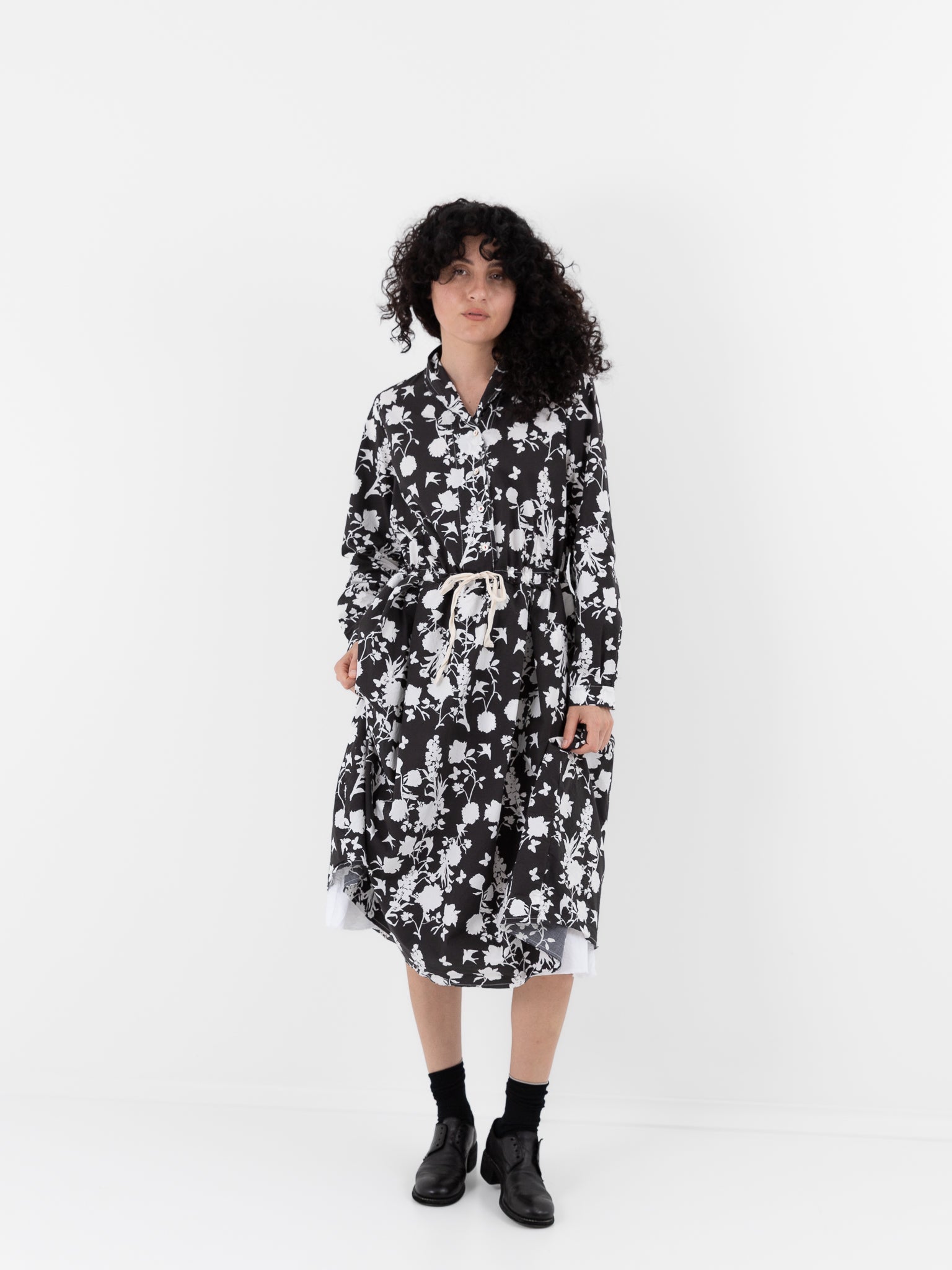 Hannoh Wessel Dress Ronya in Black Flower - HANNOH at Worthwhile - shop DRESS