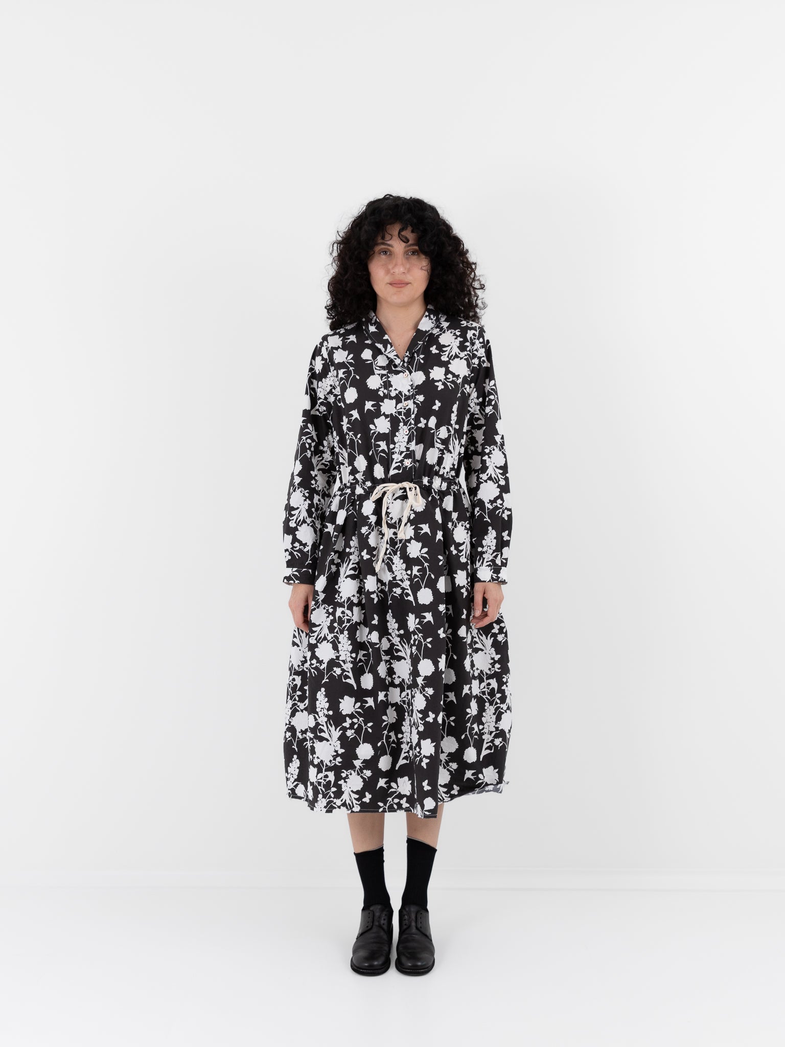 Hannoh Wessel Dress Ronya in Black Flower - HANNOH at Worthwhile - shop DRESS