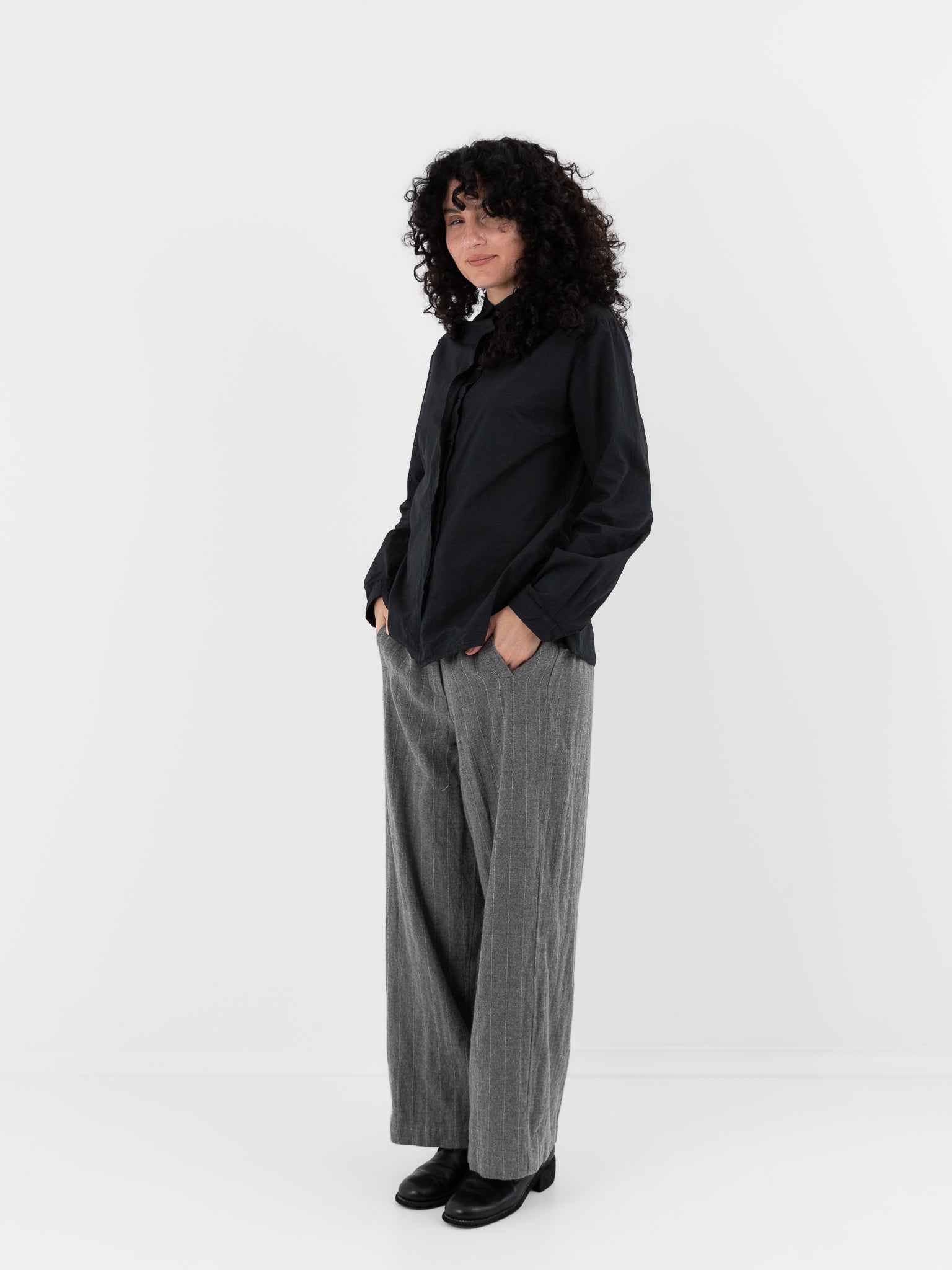 Hannoh Wessel Shirt Christina in Black - HANNOH at Worthwhile - shop TOP