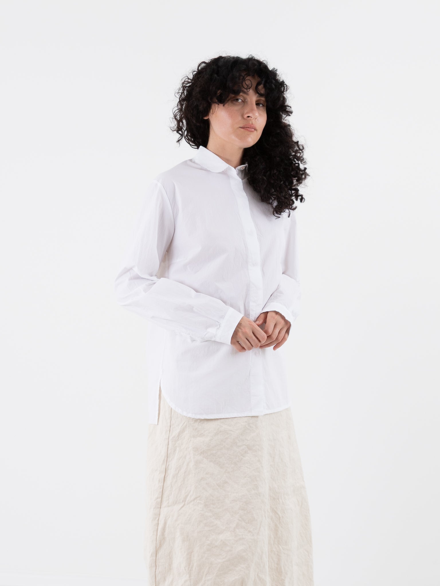 Hannoh Wessel Shirt Christina in White - HANNOH at Worthwhile - shop TOP