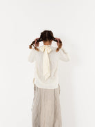 Hazel Brown Tattered Yoke Blouse in Ivory - HAZEL BROWN at Worthwhile - shop TOP