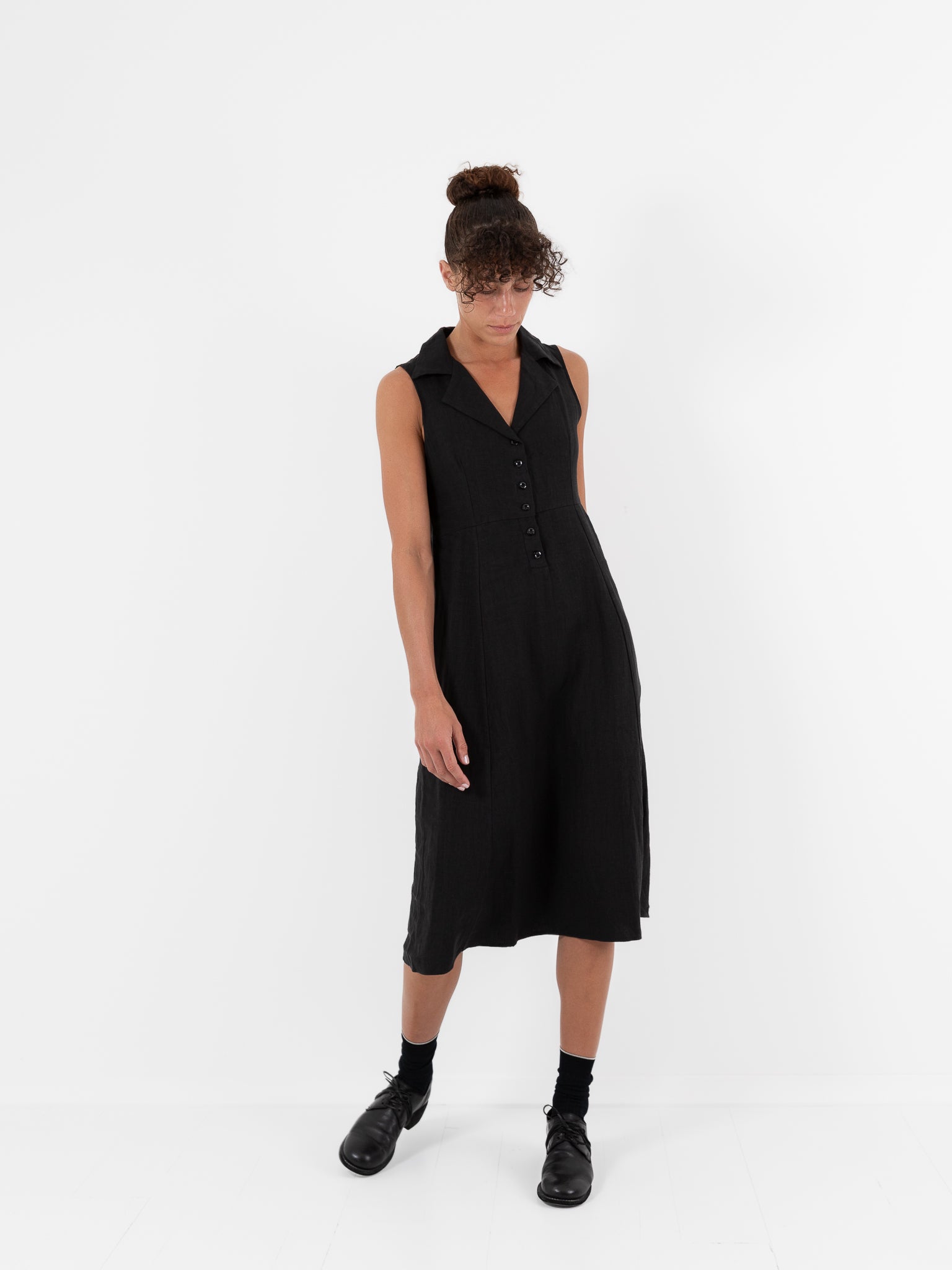 Hazel Brown Farm Dress in Black - HAZEL BROWN at Worthwhile - shop DRESS